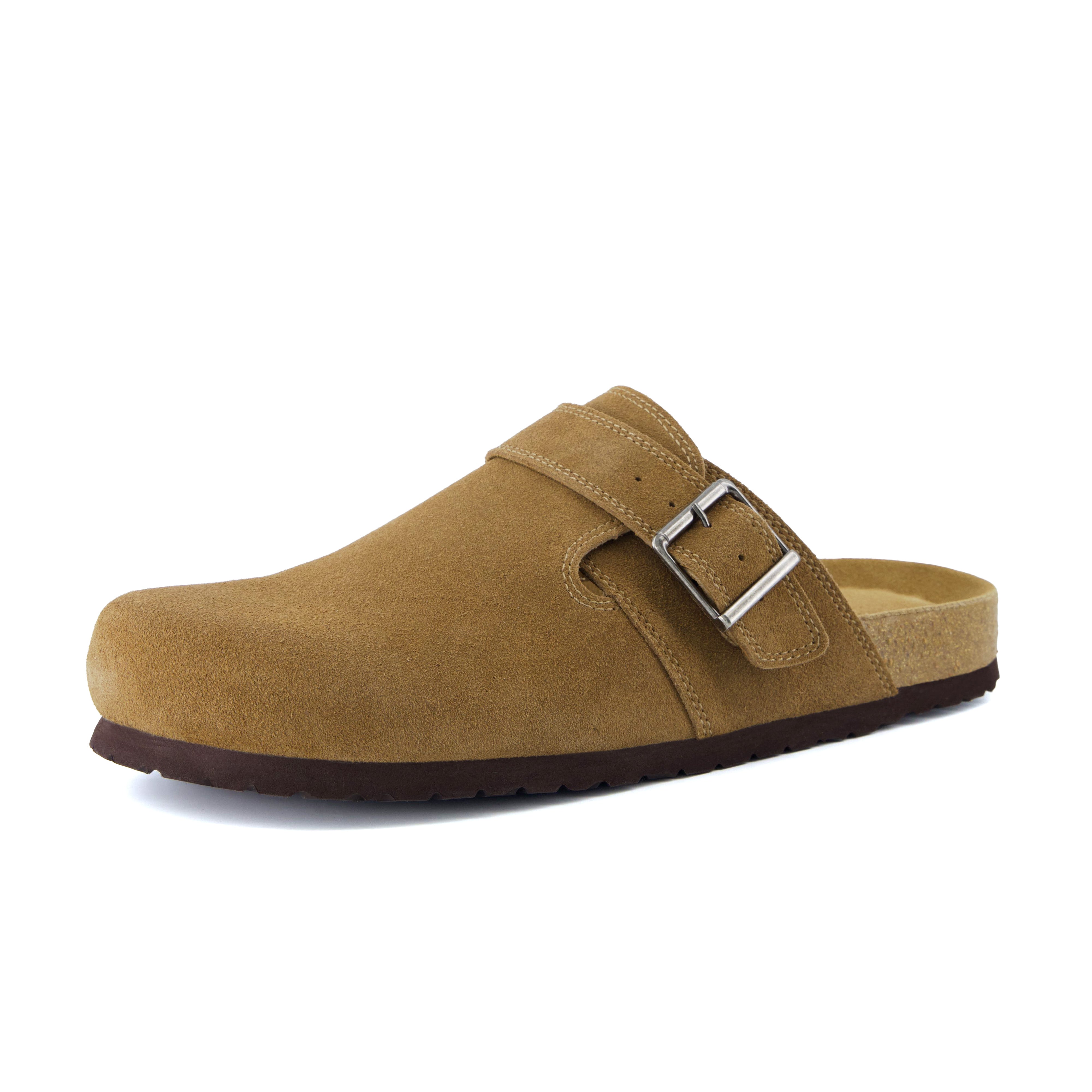 Hugo Genuine Suede Clogs Brown Medium