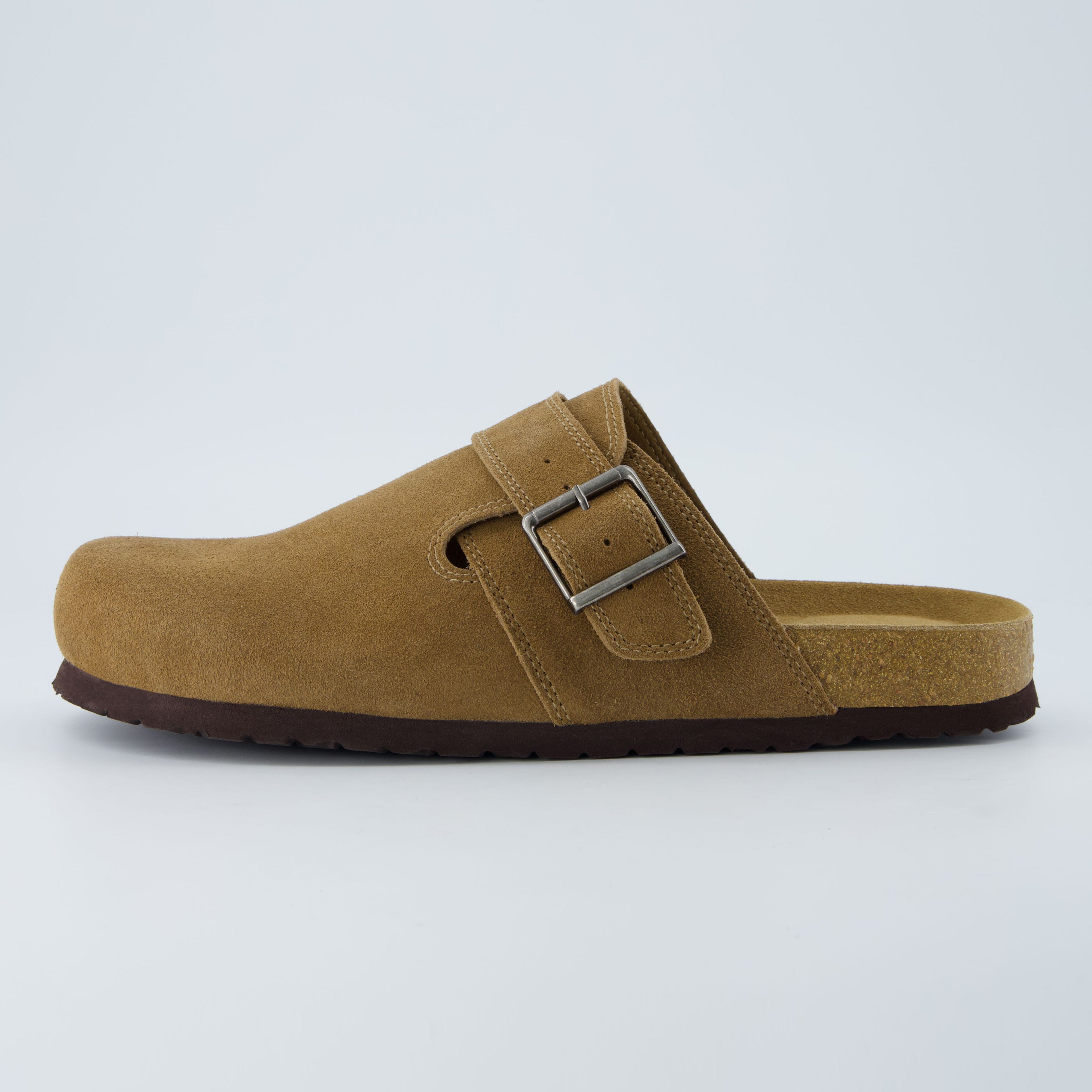 Hugo Genuine Suede Clogs Brown Medium