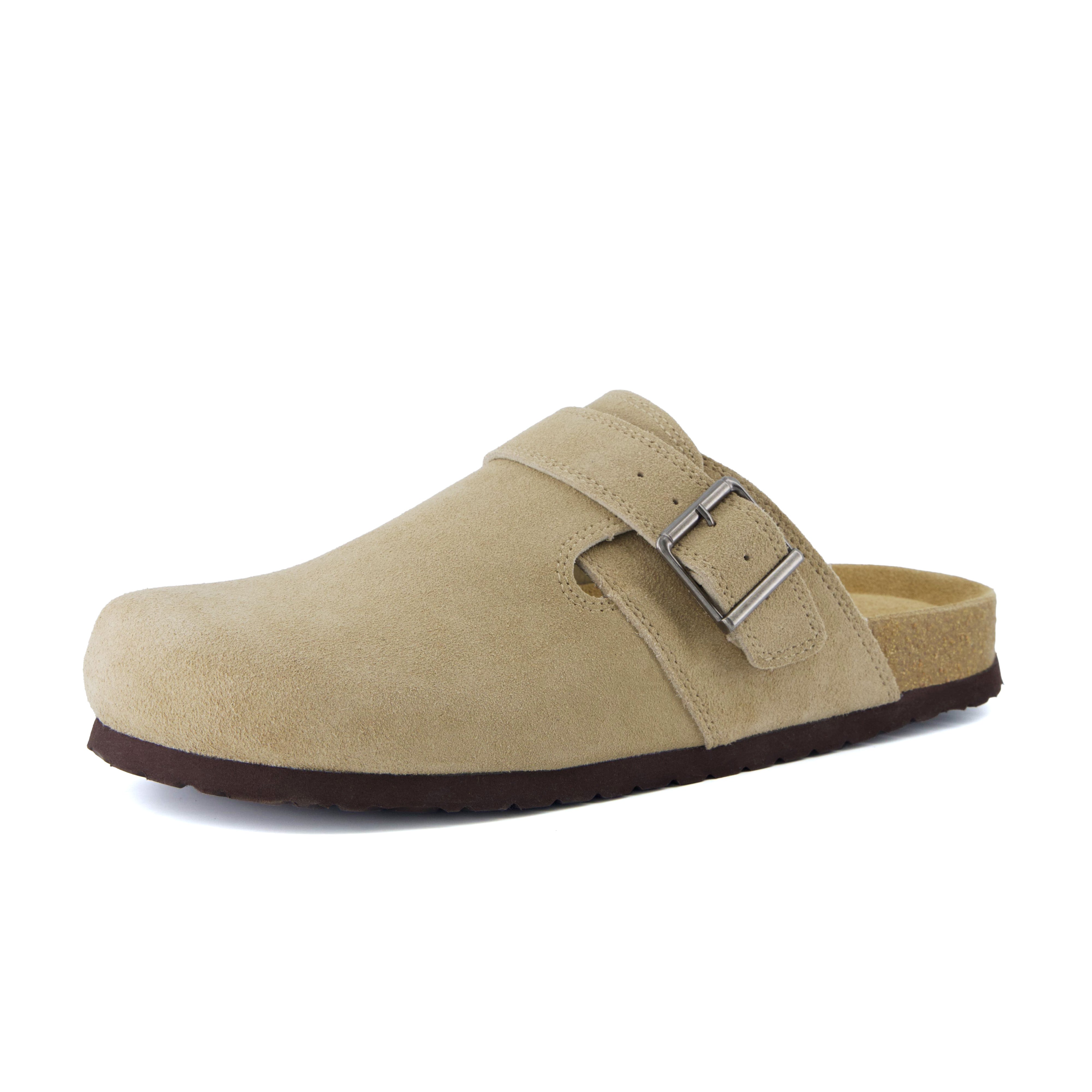Hugo Genuine Suede Clogs Taupe Medium