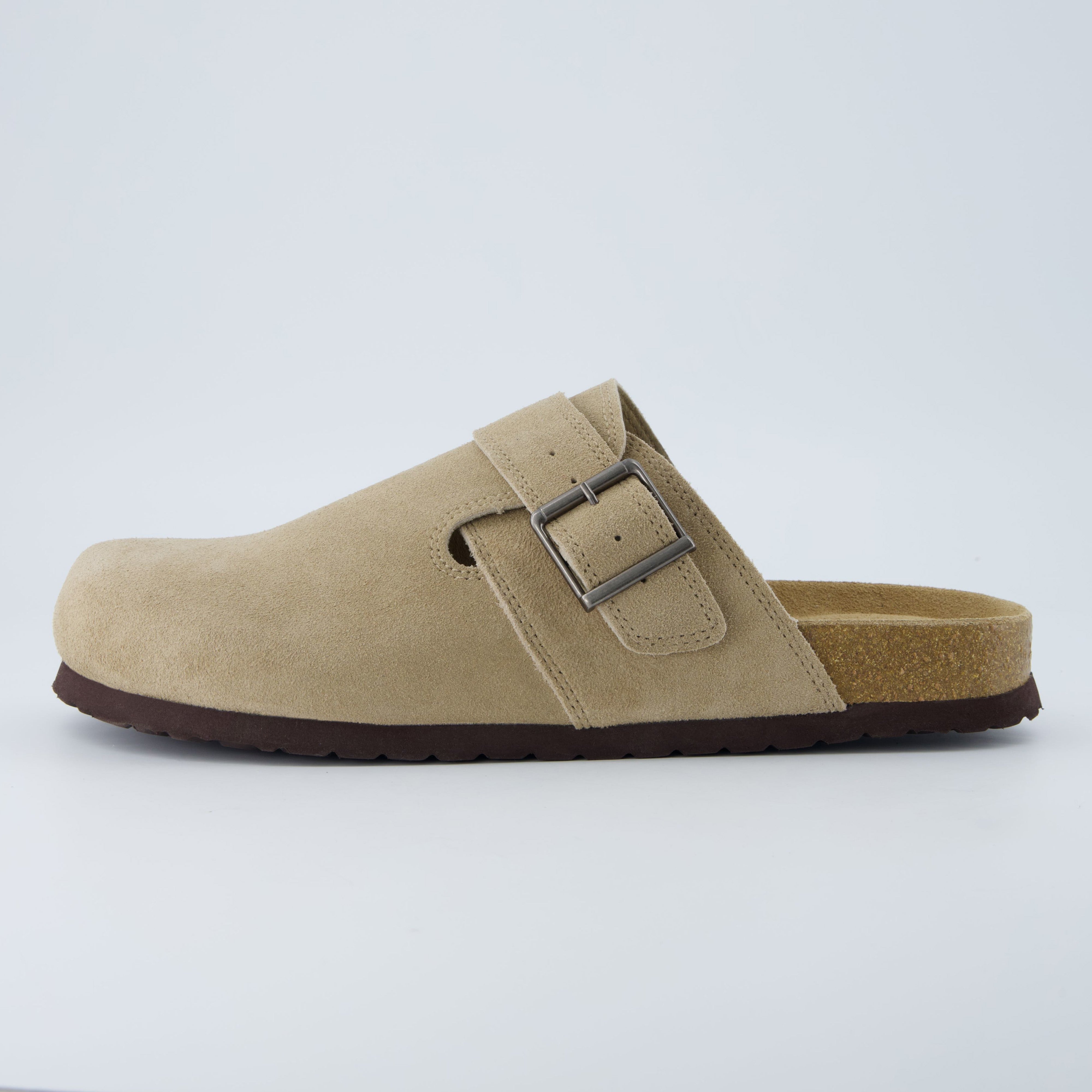 Hugo Genuine Suede Clogs Taupe Medium
