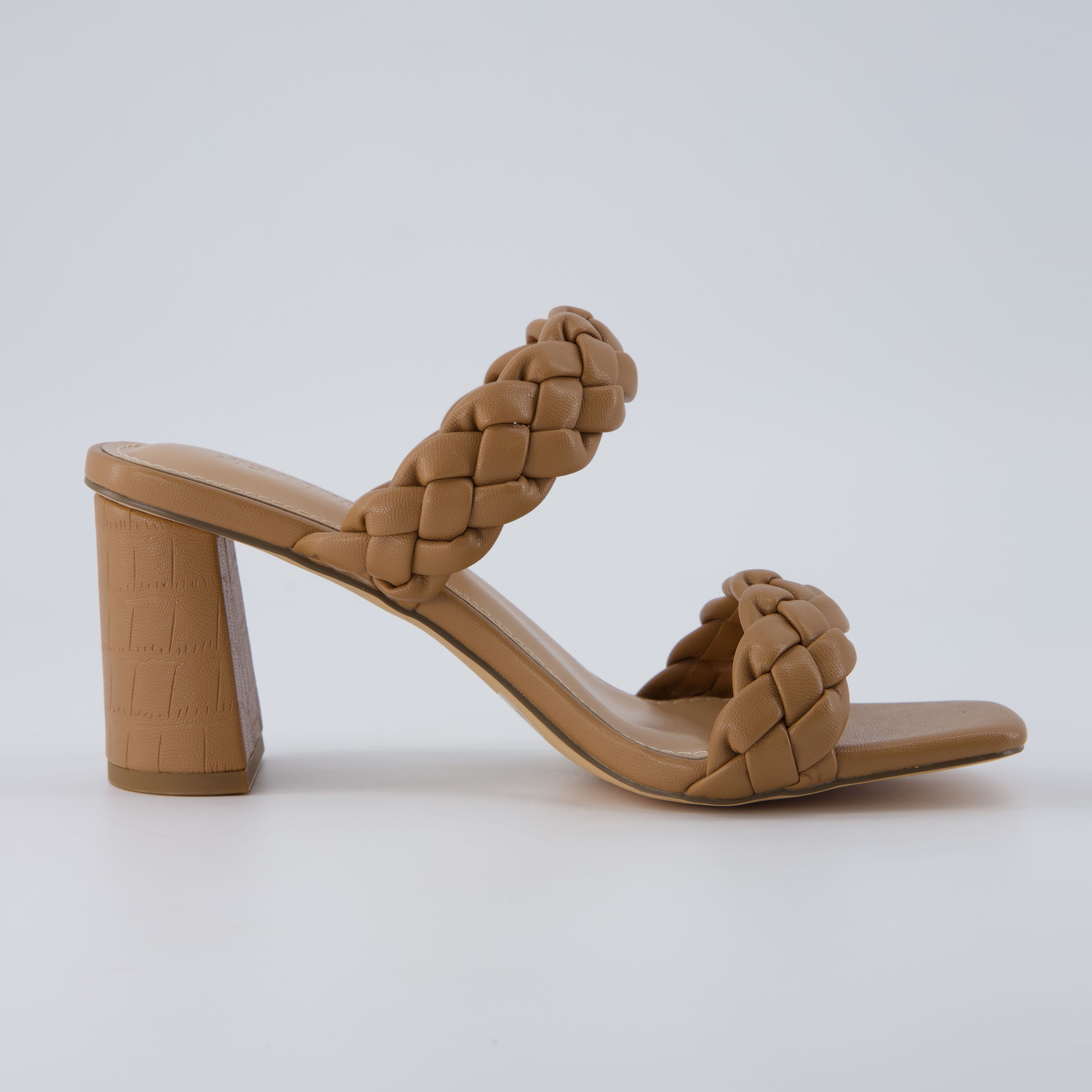 Irine Block Heel Sandals Tan