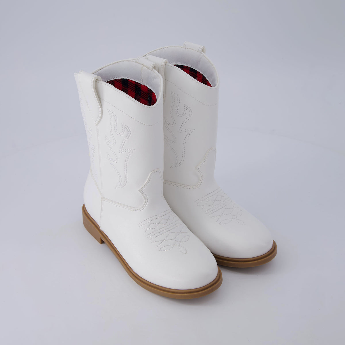 Jane Kids Western Cowboy Boots White Medium
