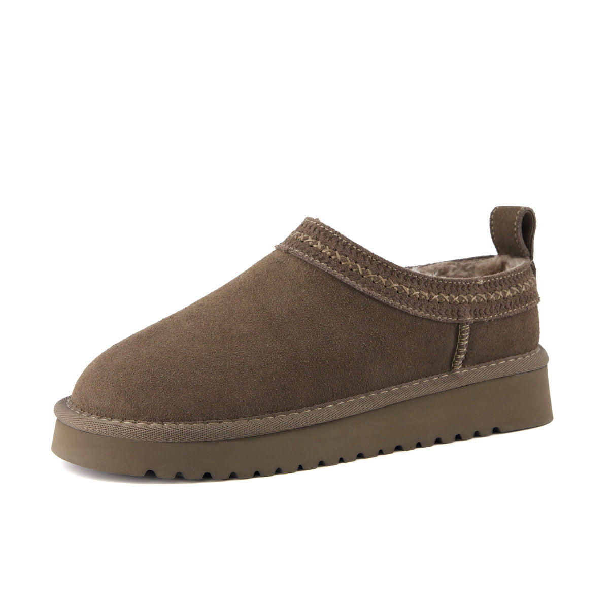 Jasper Cozy Womens Slippers Taupe