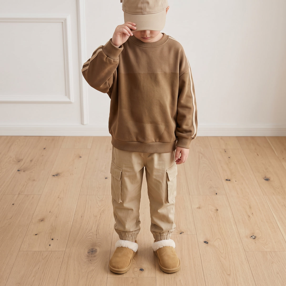 Kari Cozy Kids Slippers Chestnut Medium