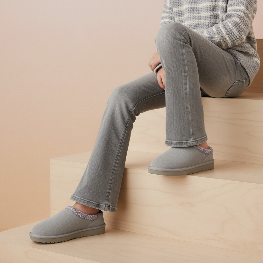 Keto-K Cozy Slipper Gray Lavender Medium