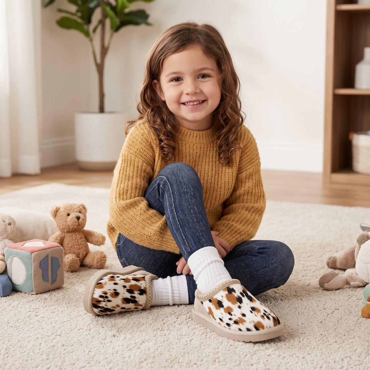 Keto-K Cozy Slipper Brown Spotted Medium