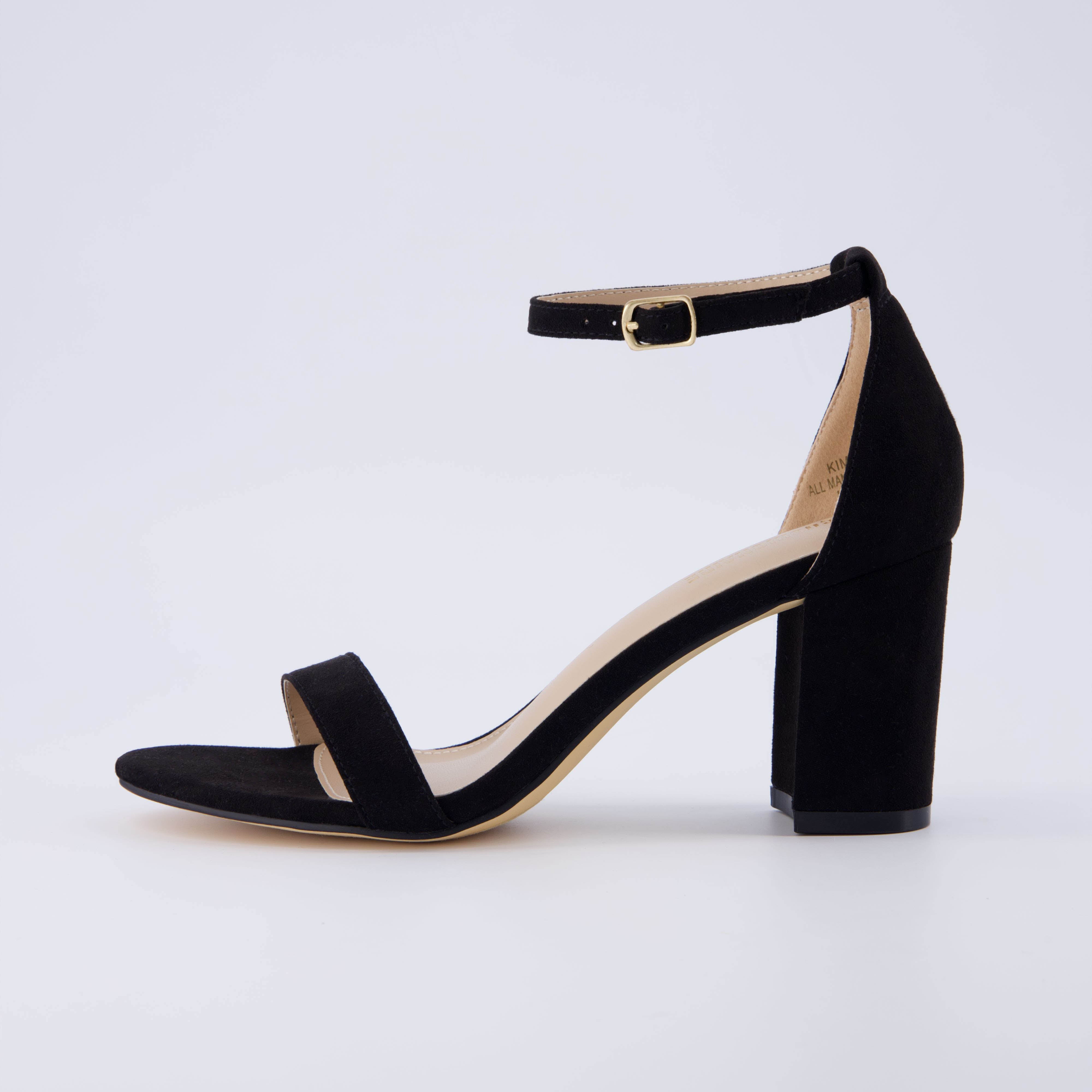Kimmie Block Heel Sandal Black Suede