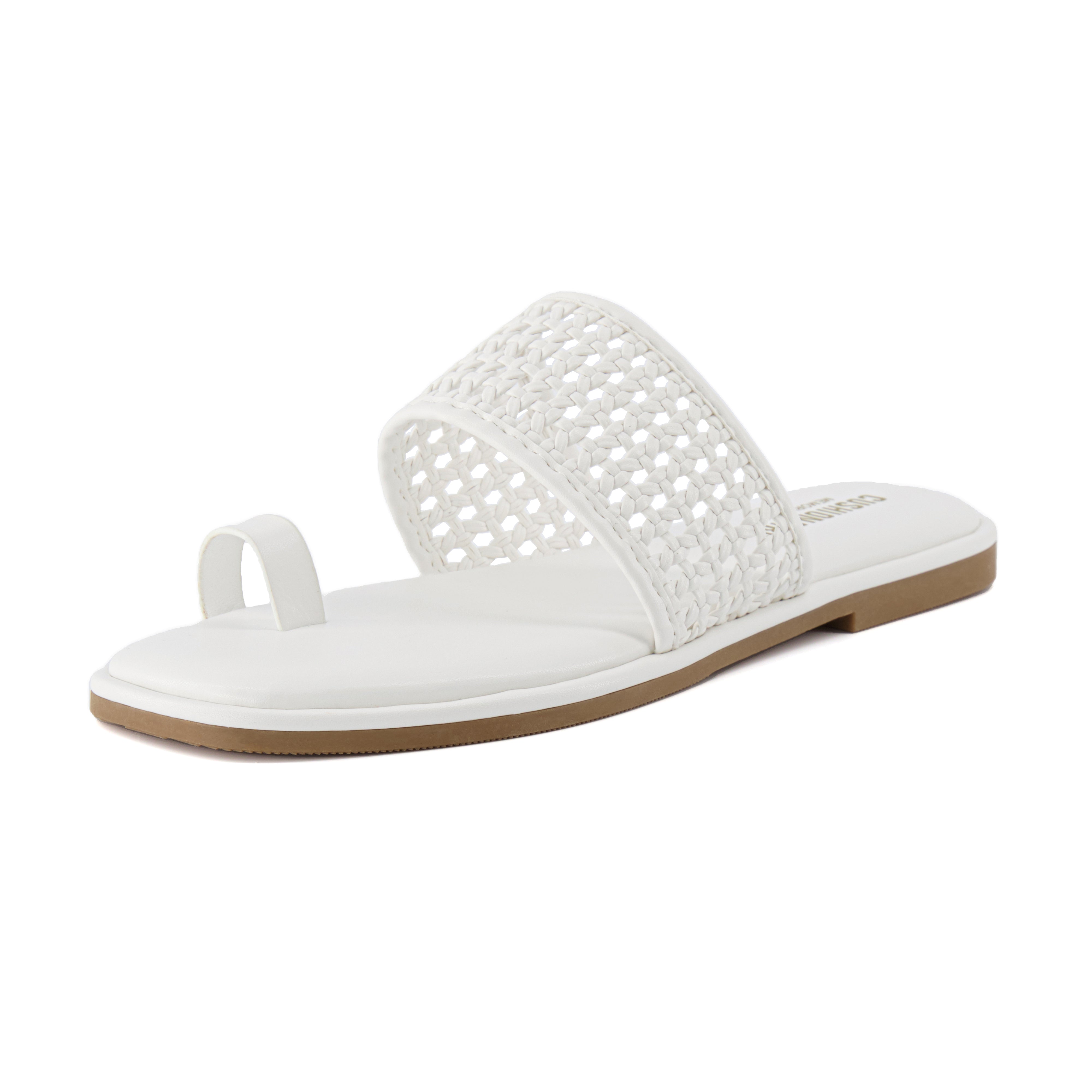 Kiss Toe Ring Sandal White