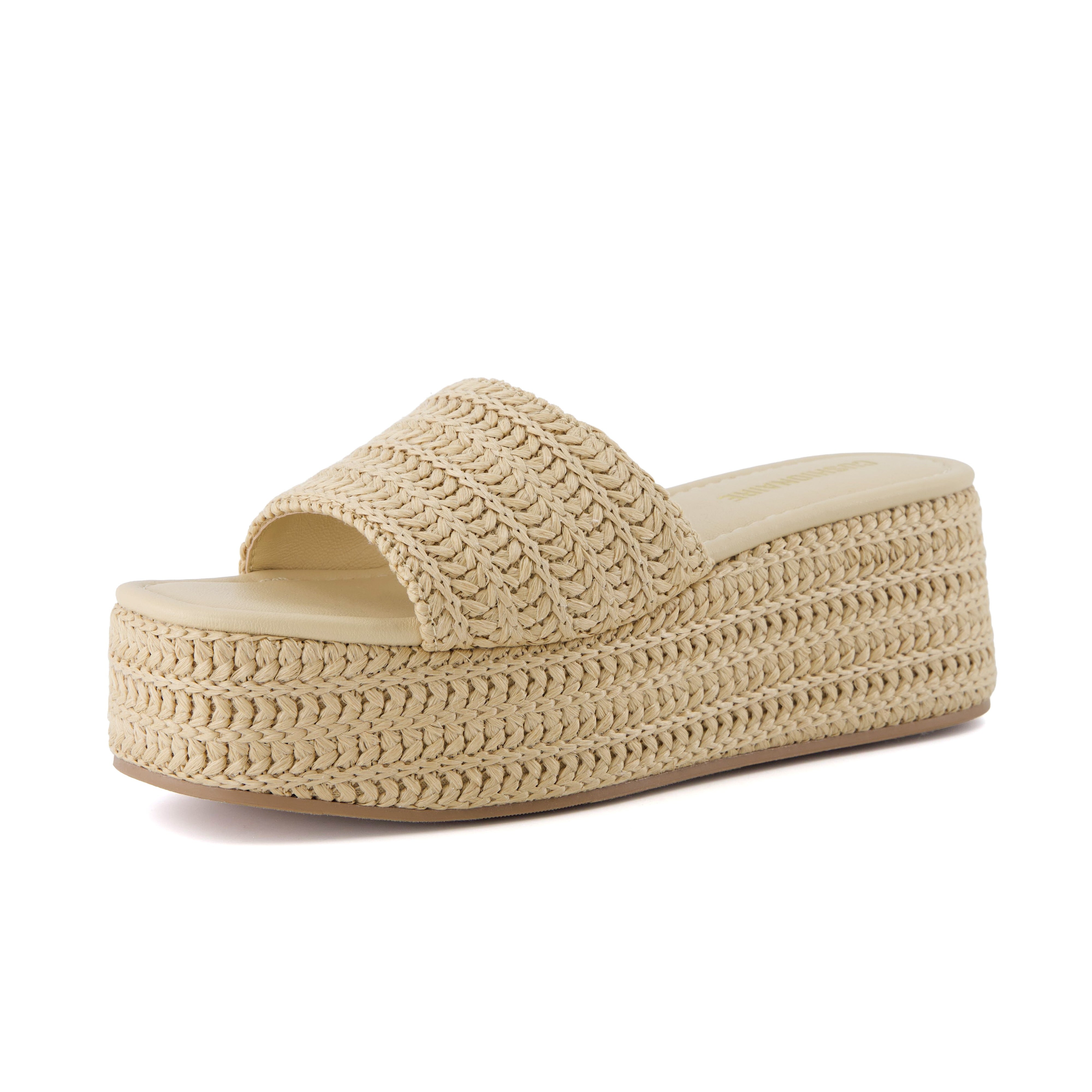 Carmen Platform Sandals Natural