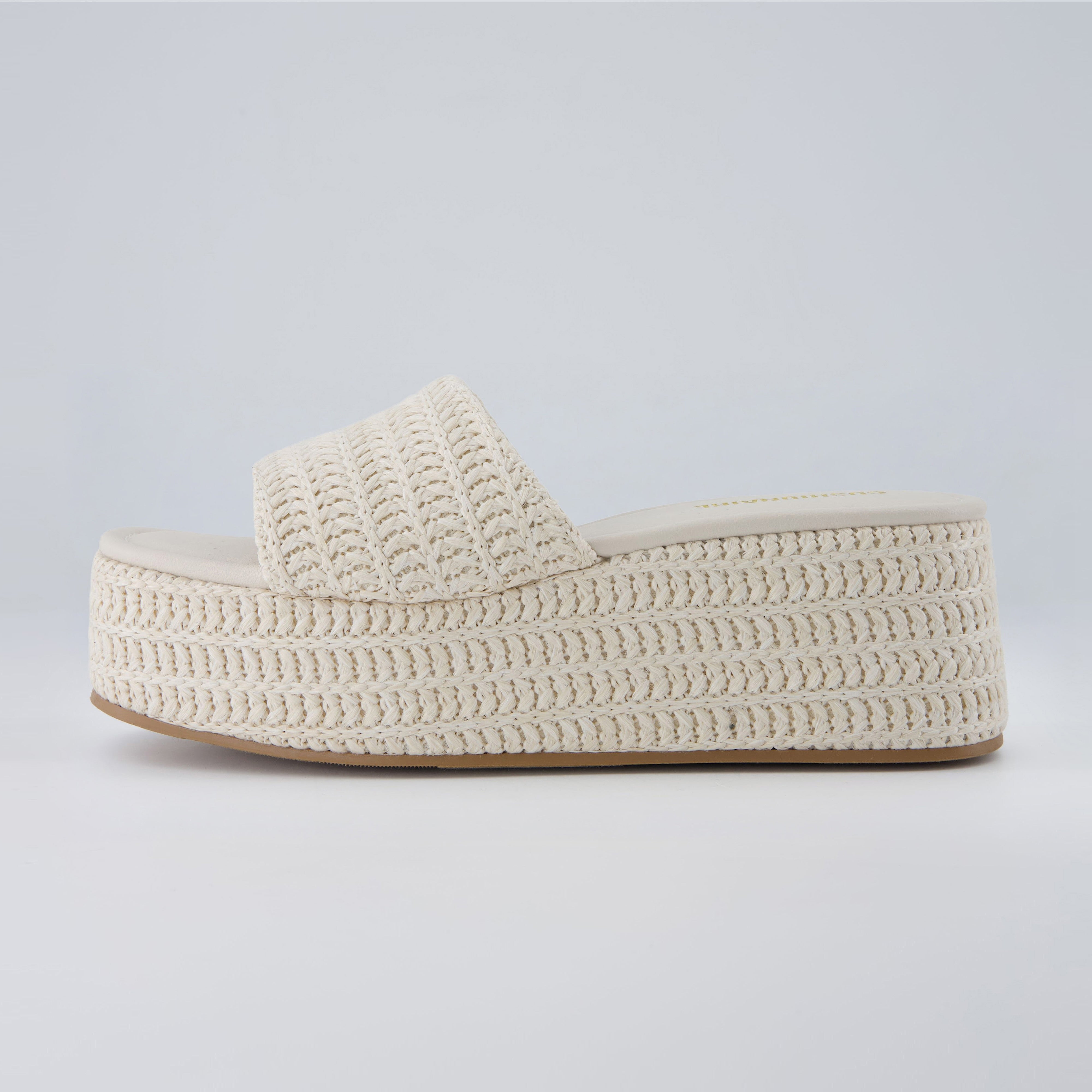 Carmen Platform Sandals Off White
