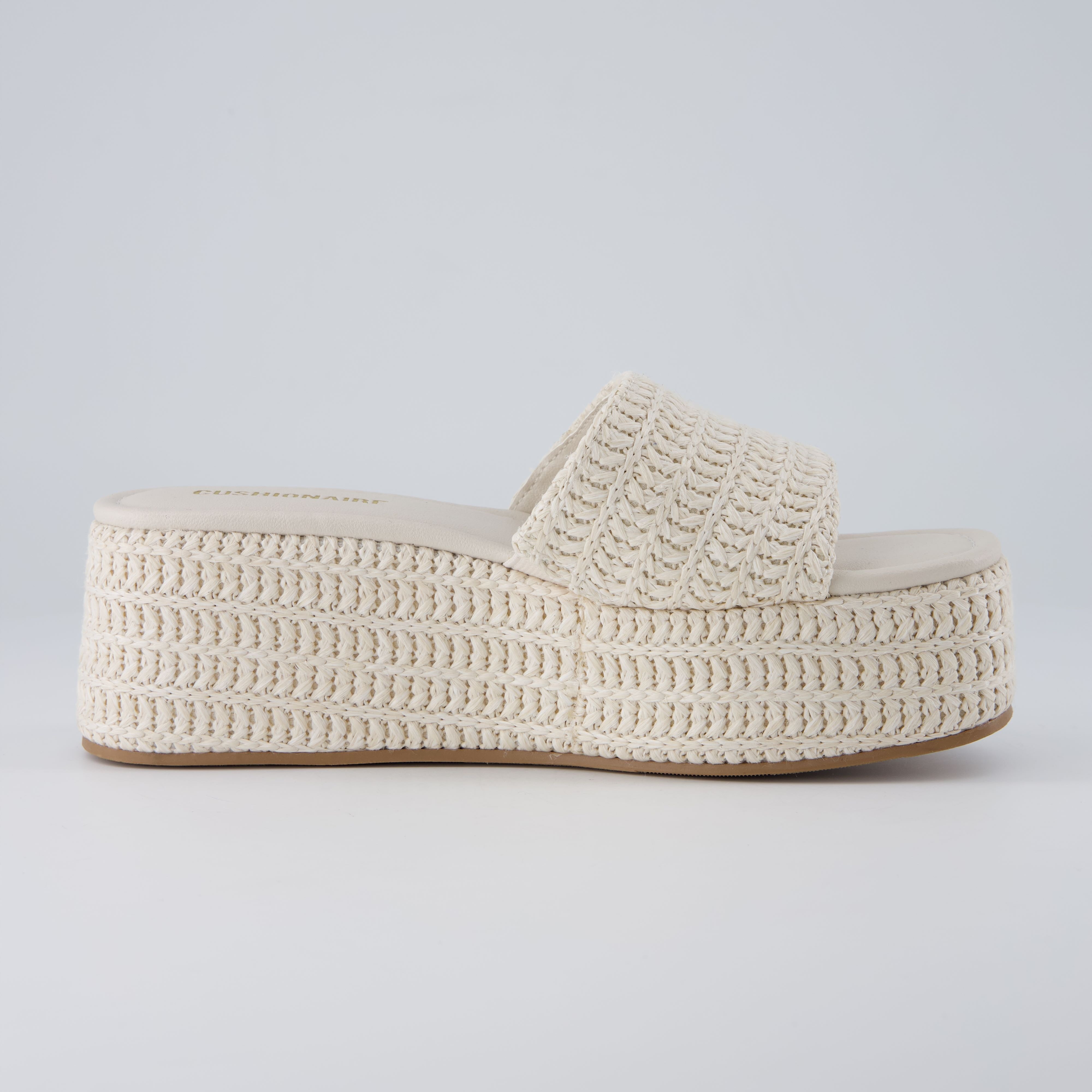Carmen Platform Sandals Off White
