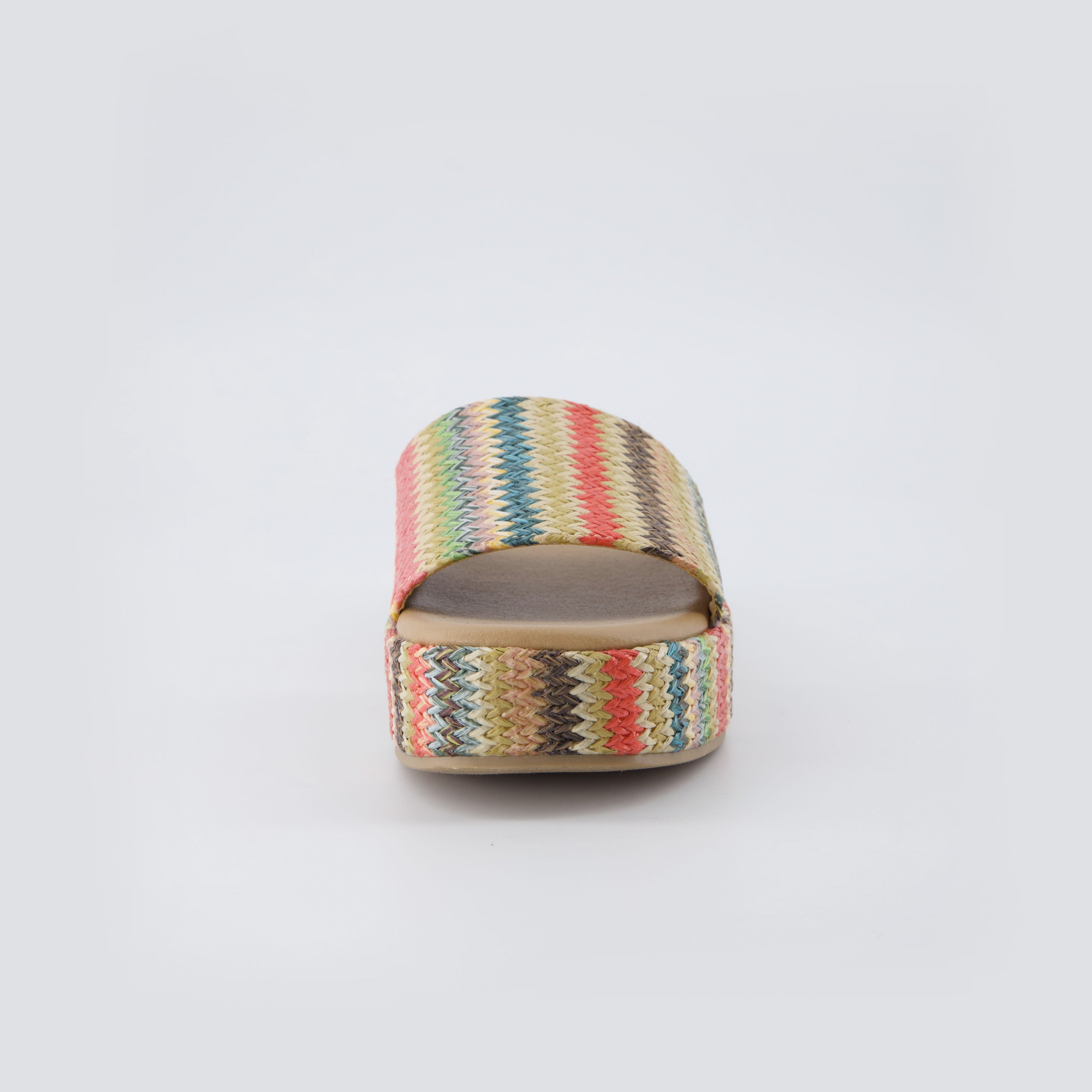 Kudos Platform Sandal Black Raffia