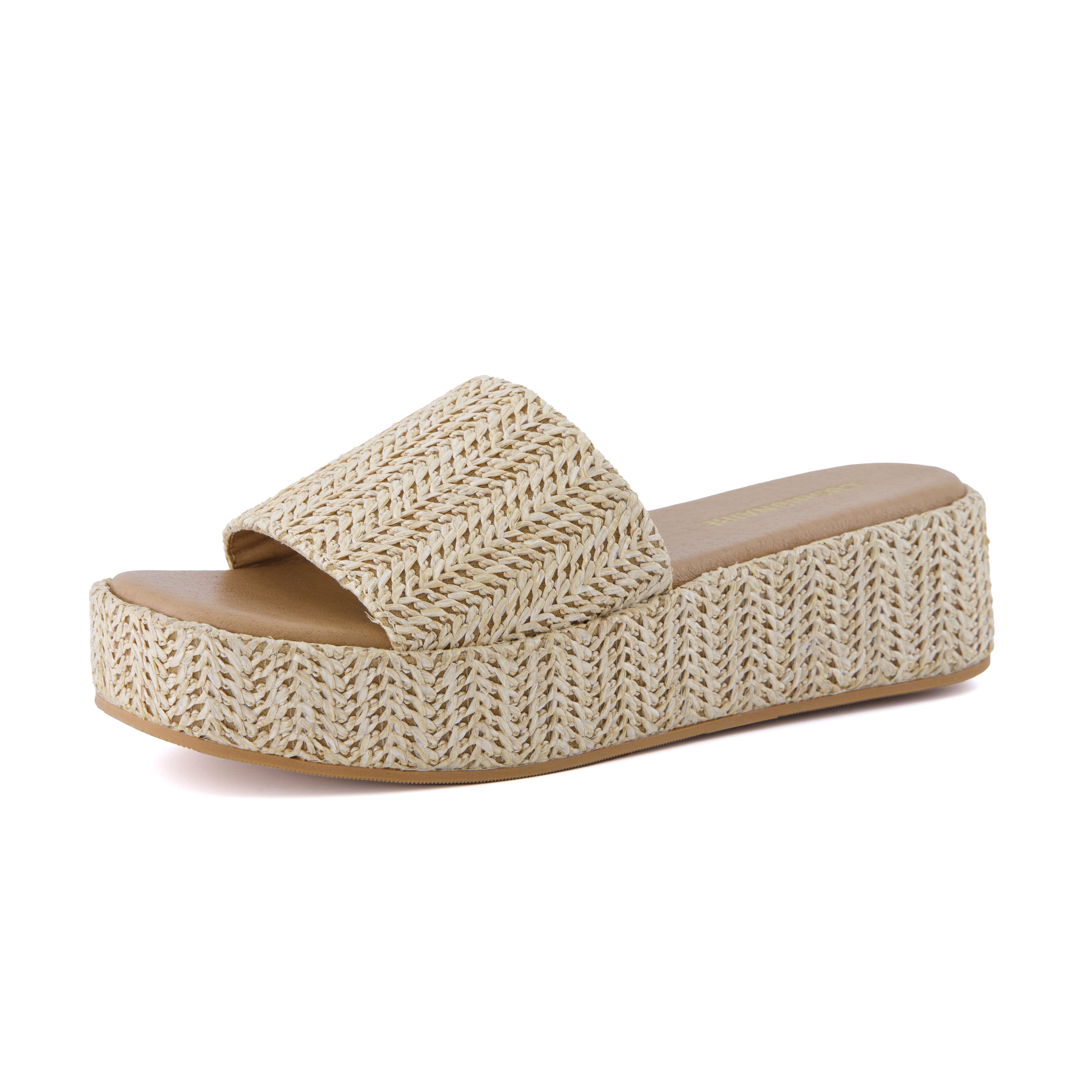 Kudos Platform Sandal Tan