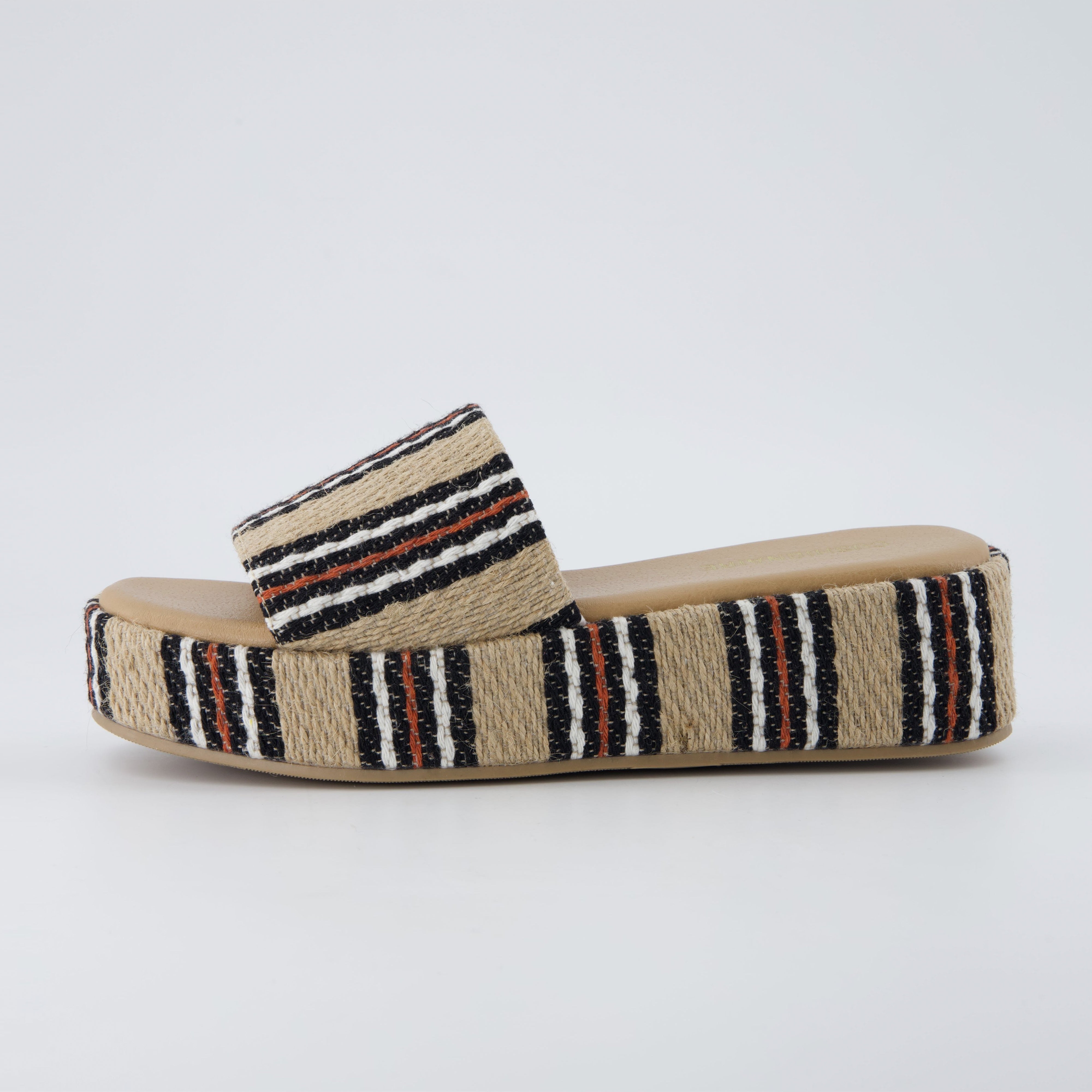 Kudos Platform Sandal Natural Raffia