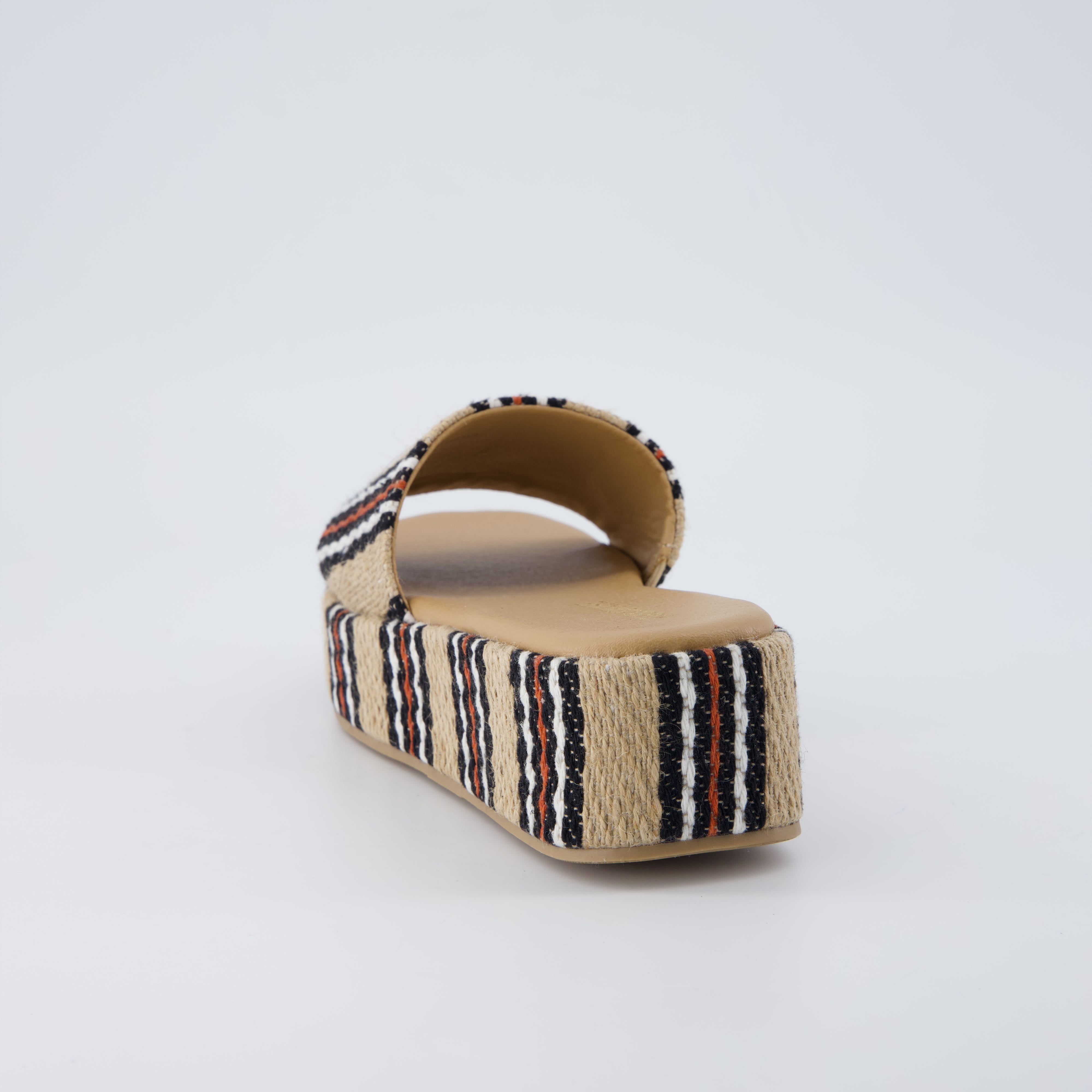 Kudos Platform Sandal Natural Raffia