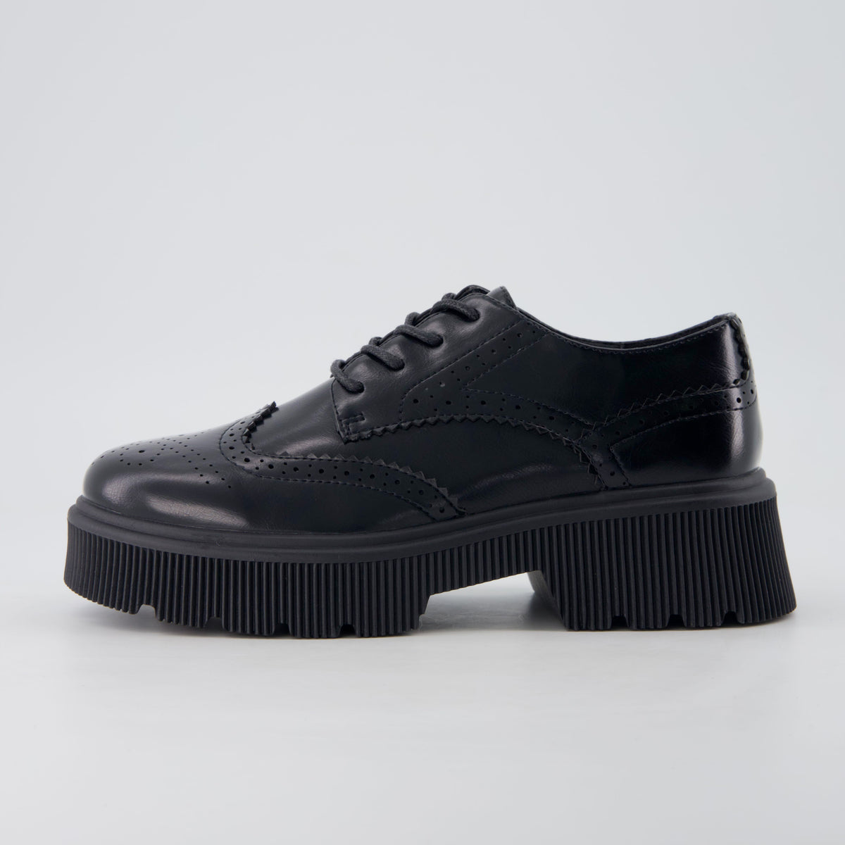 Landau Platform Oxford Dress Shoes Black Medium