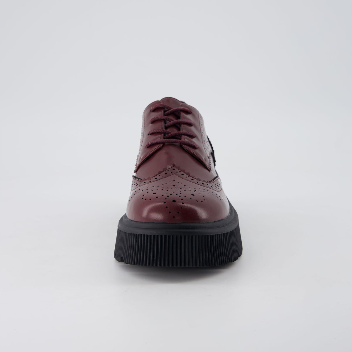 Landau Platform Oxford Dress Shoes Burgundy Medium