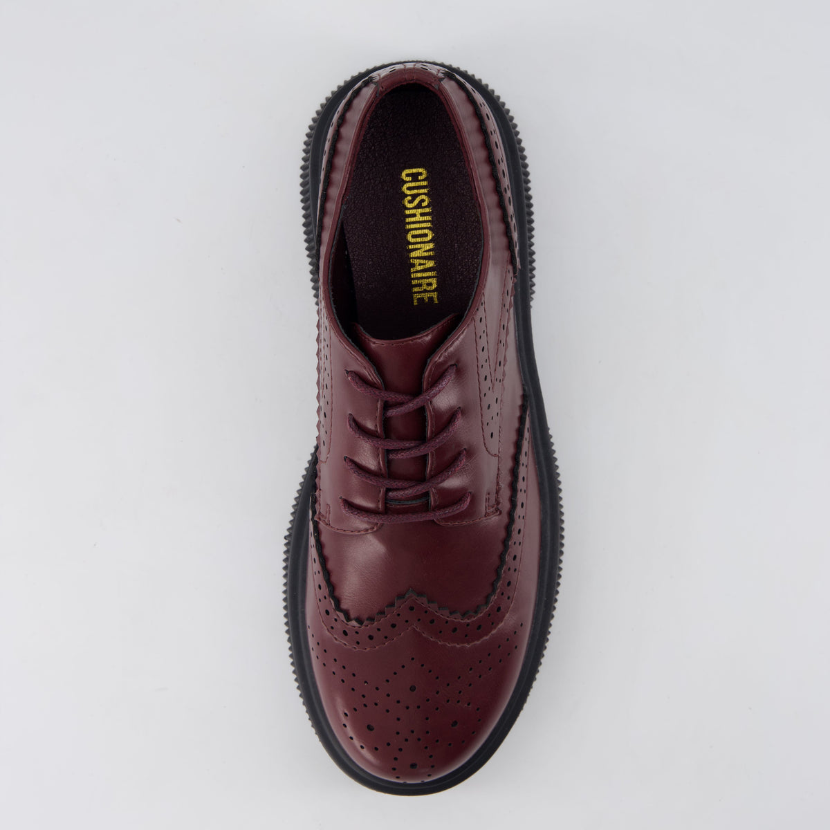 Landau Platform Oxford Dress Shoes Burgundy Medium