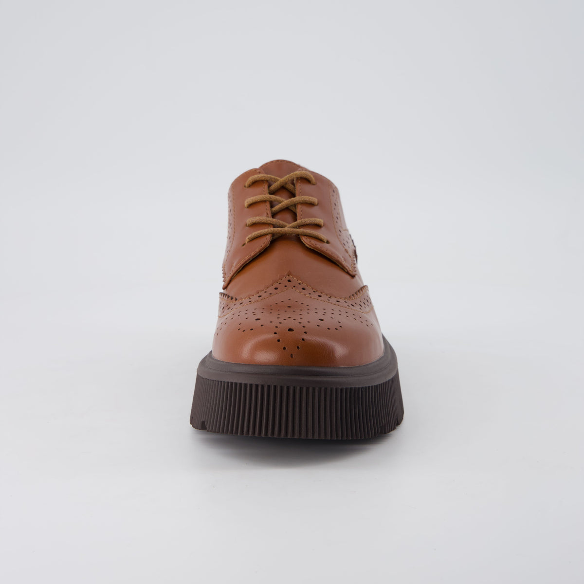 Landau Platform Oxford Dress Shoes Whiskey Medium