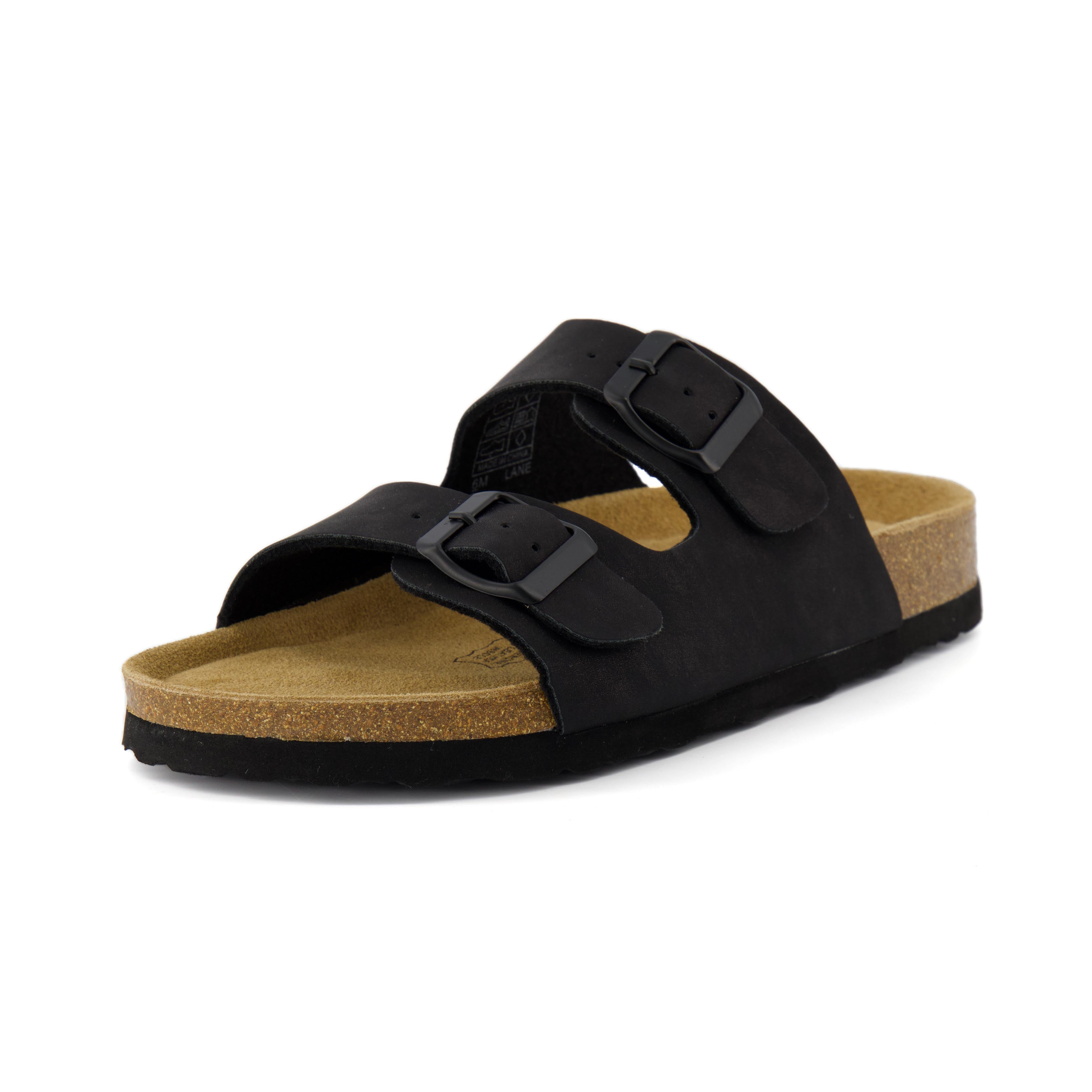 Lane Cork Footbed Sandal Black
