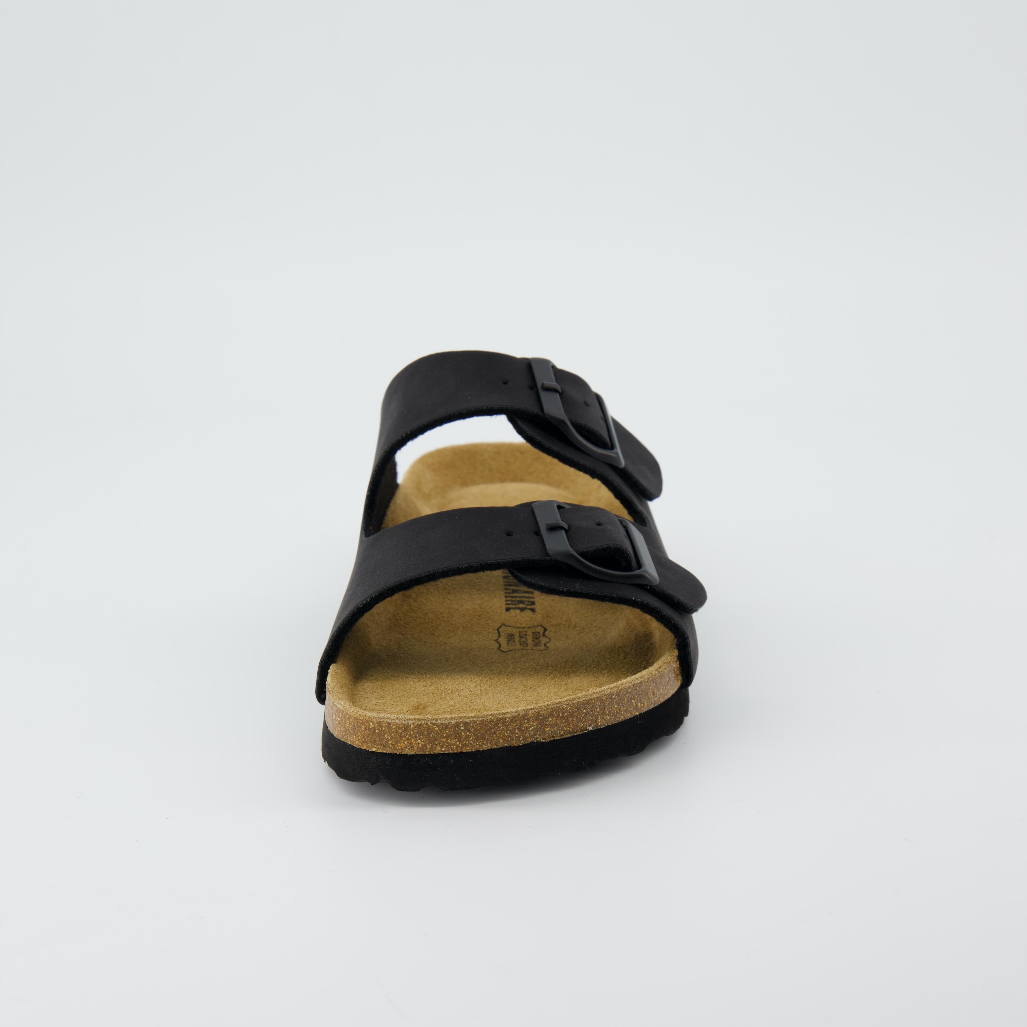 Lane Cork Footbed Sandal Black