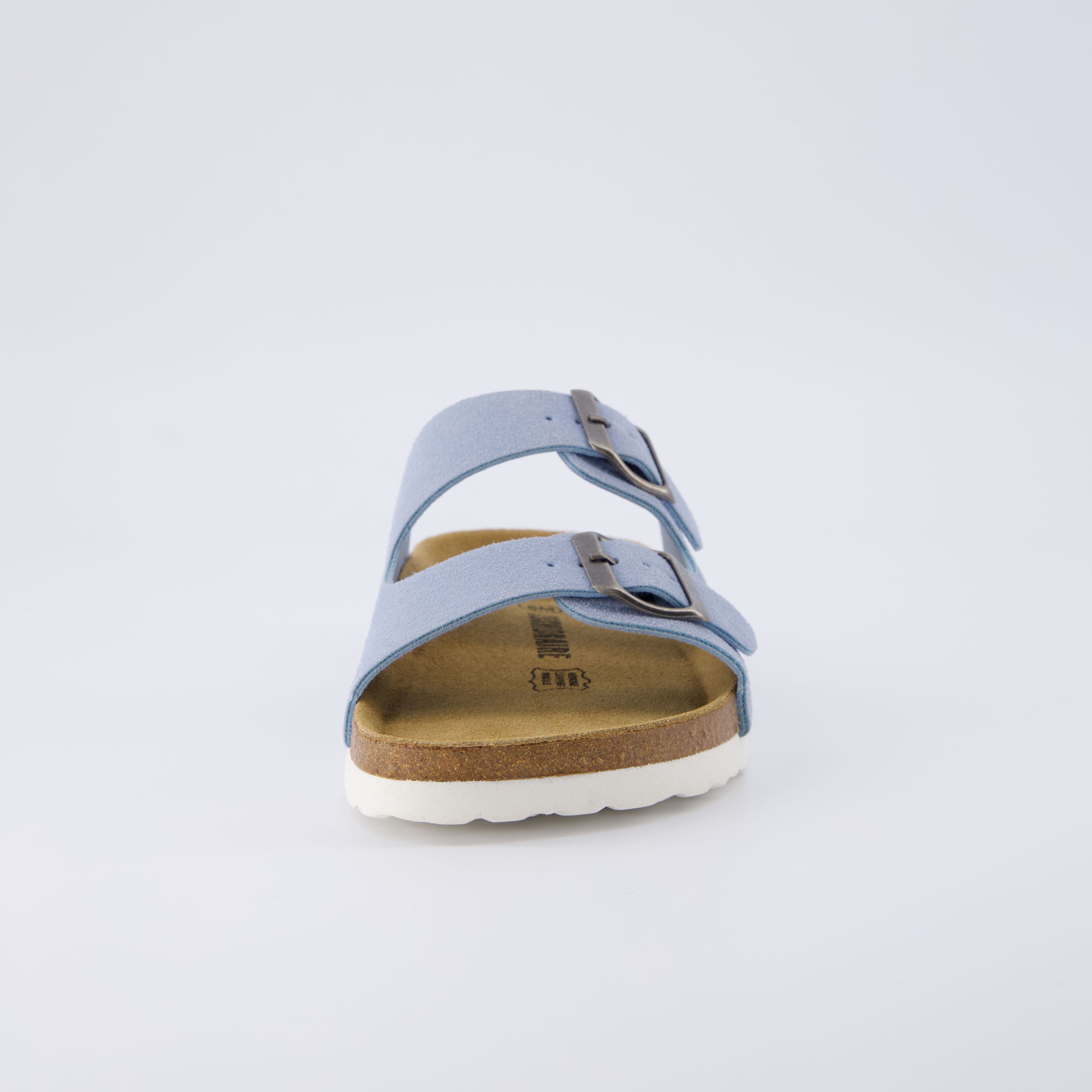 Lane Cork Footbed Sandal Suedes Lt. Blue Suede