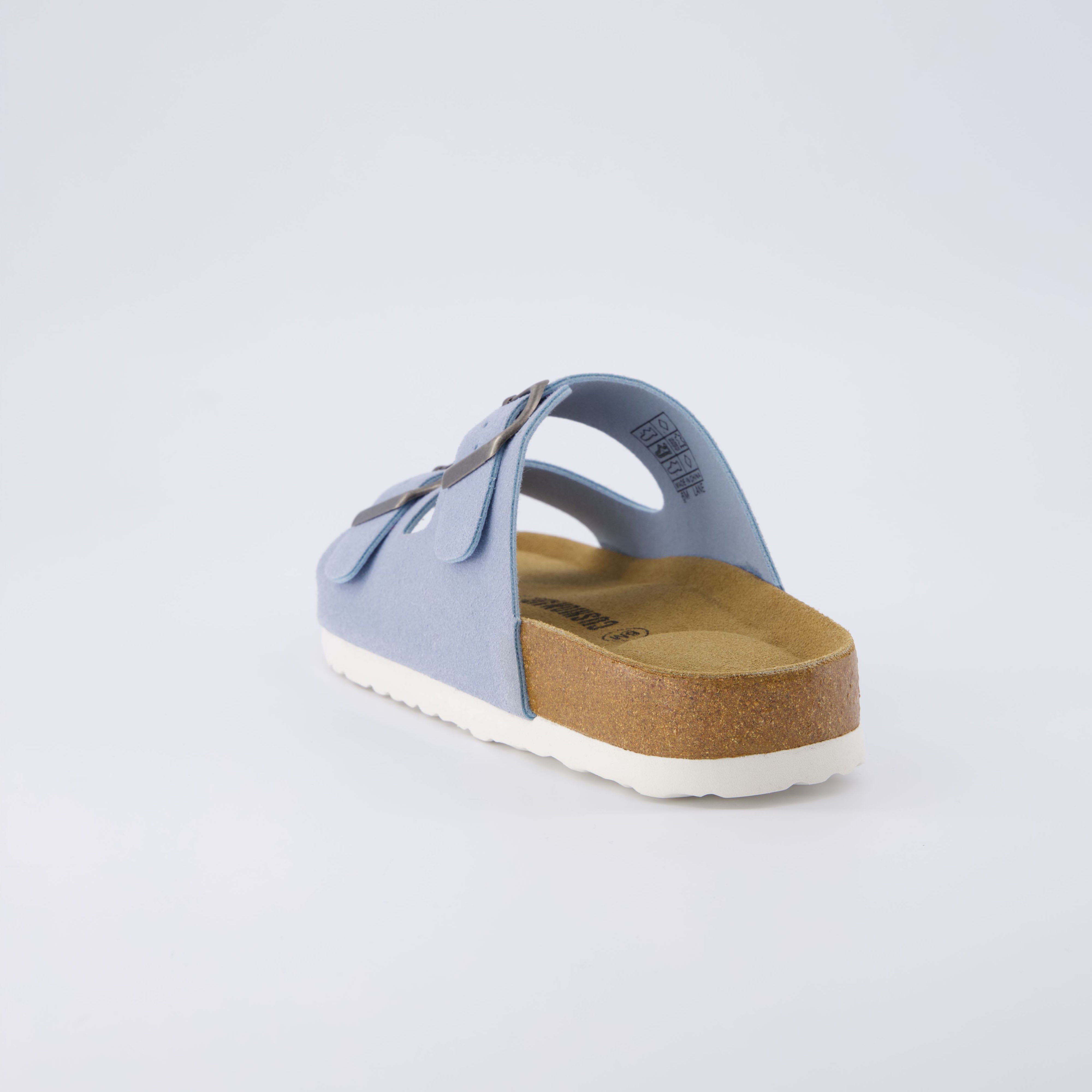 Lane Cork Footbed Sandal Suedes Lt. Blue Suede