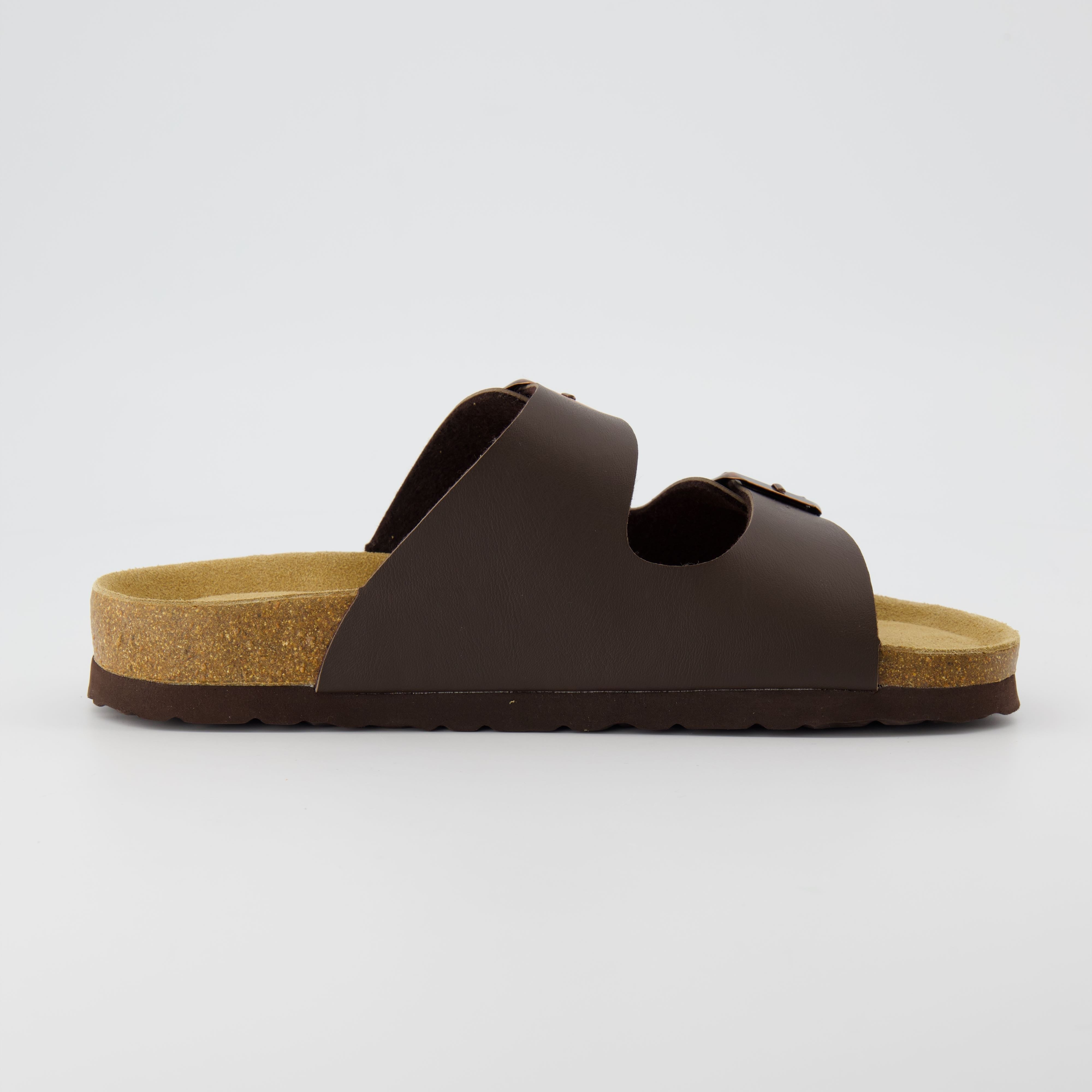 Lane Cork Footbed Sandal Brown Nappa