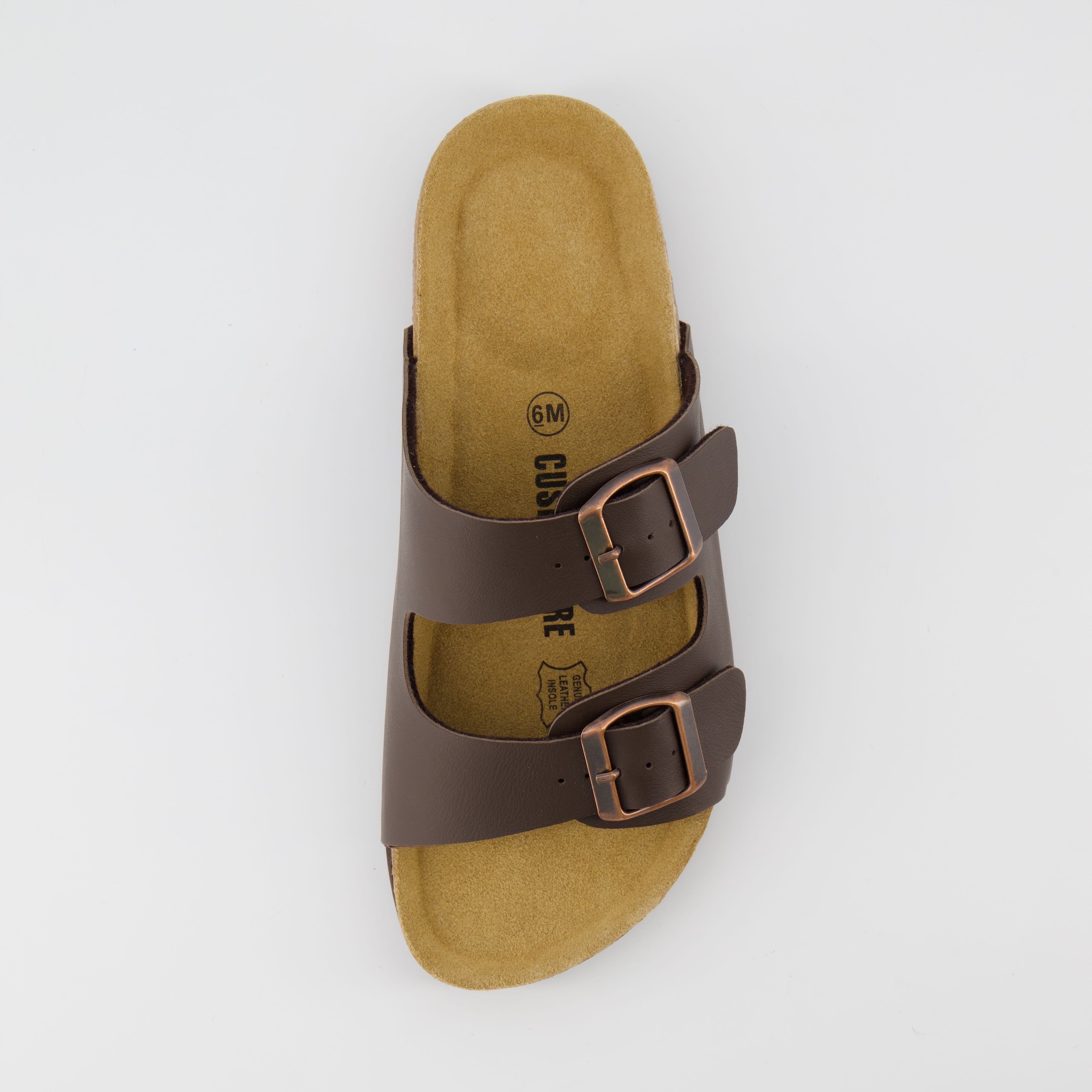 Lane Cork Footbed Sandal Brown Nappa