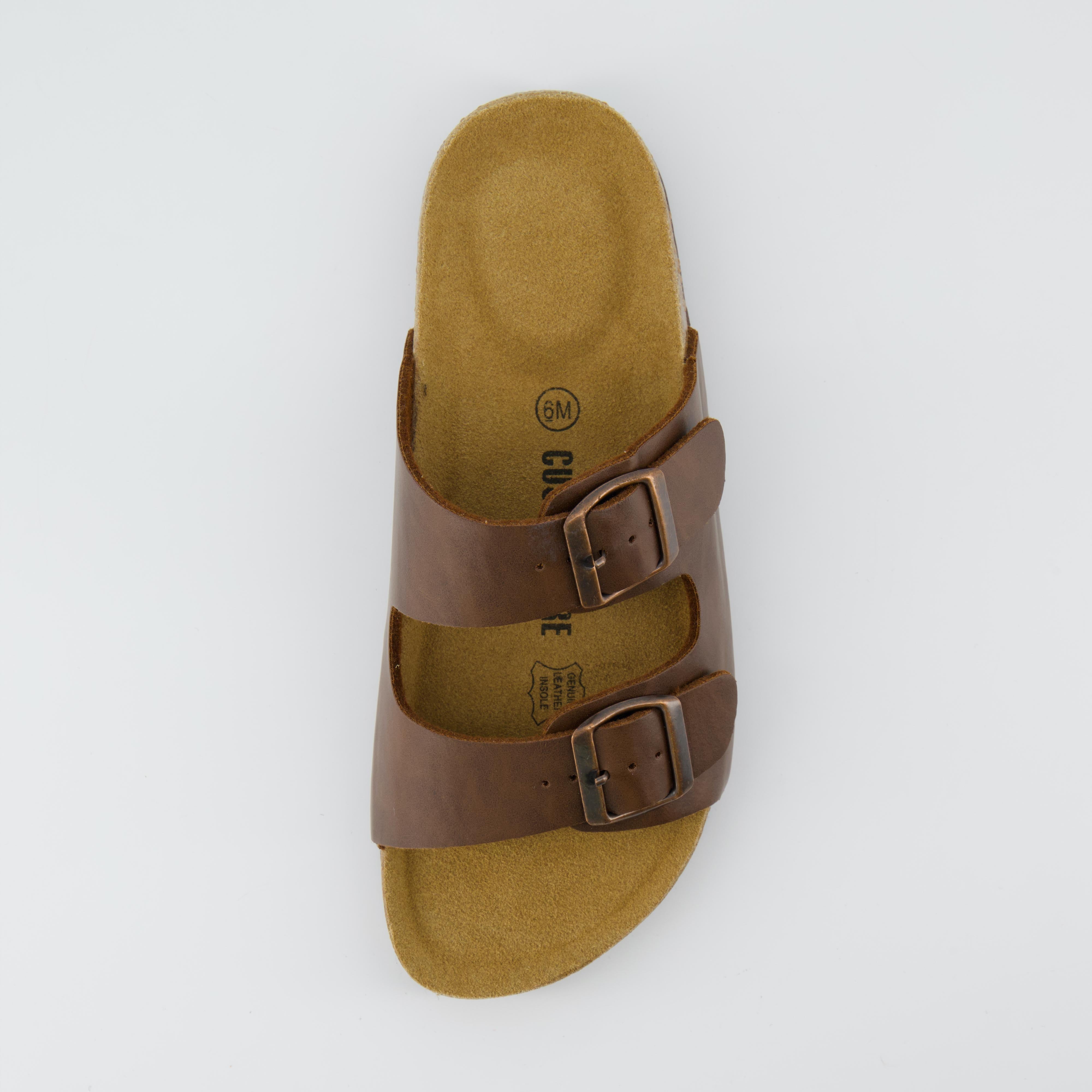 Lane Cork Footbed Sandal Brown Oily