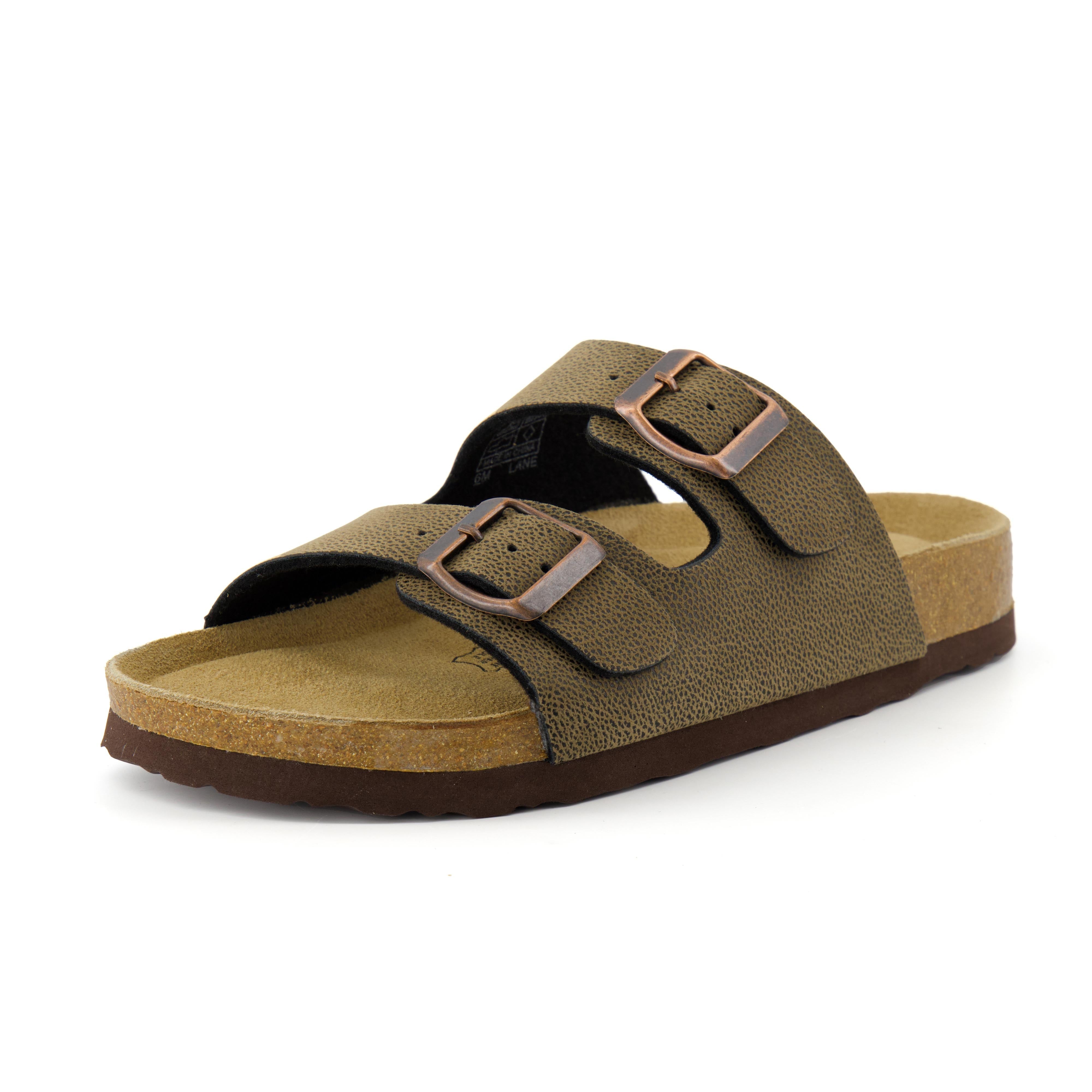 Lane Cork Footbed Sandal Brown Rugged