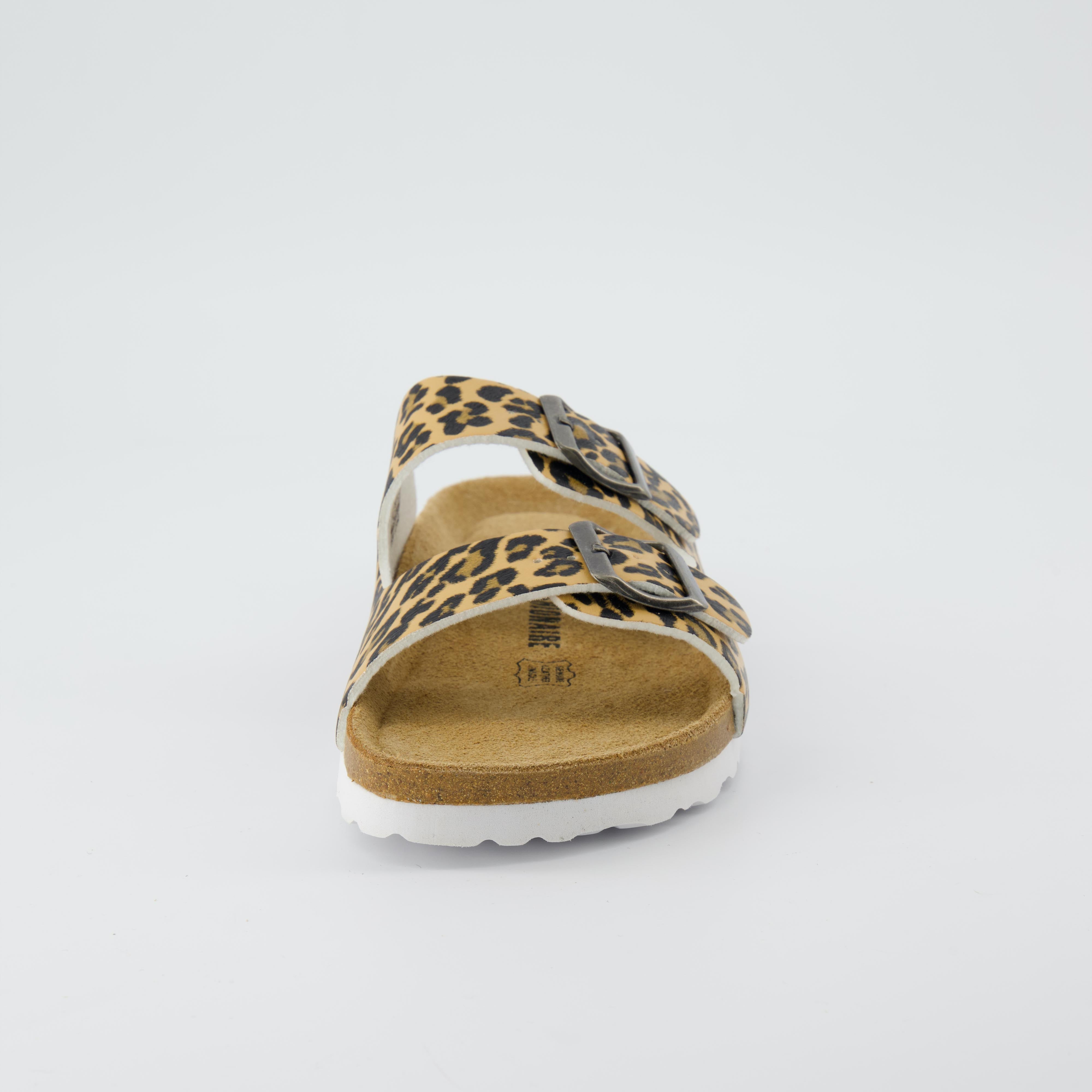 Lane Cork Footbed Sandal Leopard
