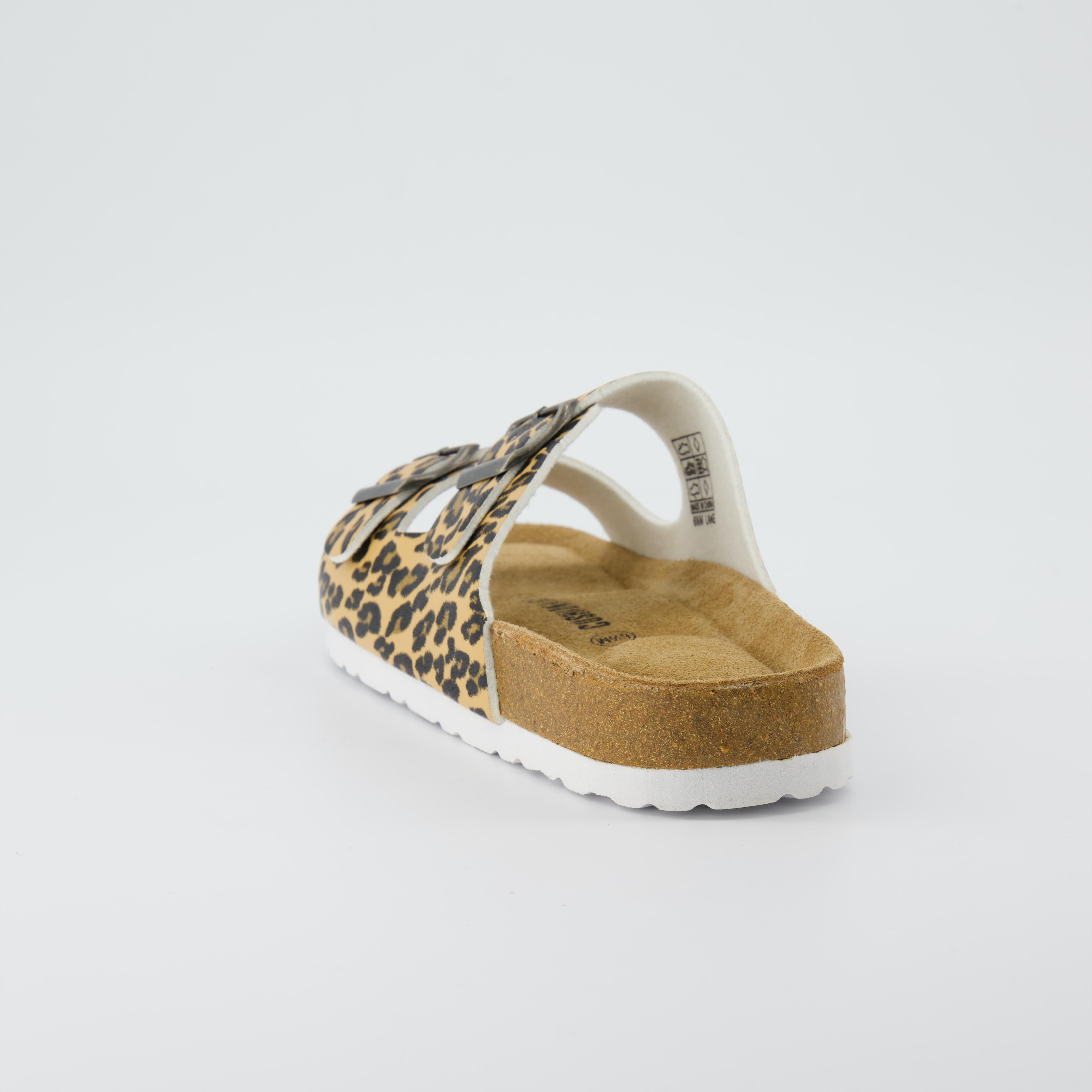 Lane Cork Footbed Sandal Leopard