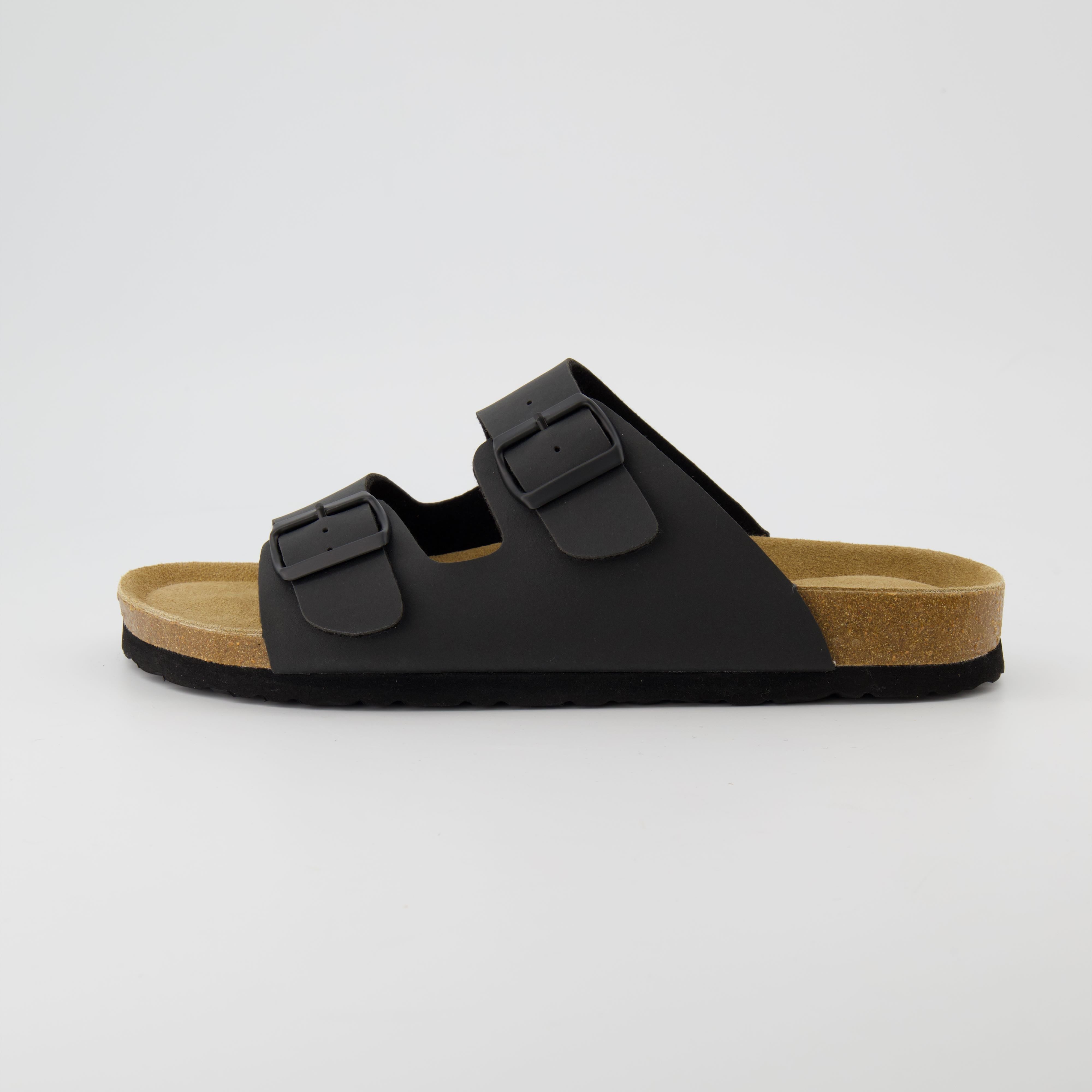 Lane Men's Cork Footbed Sandal Black