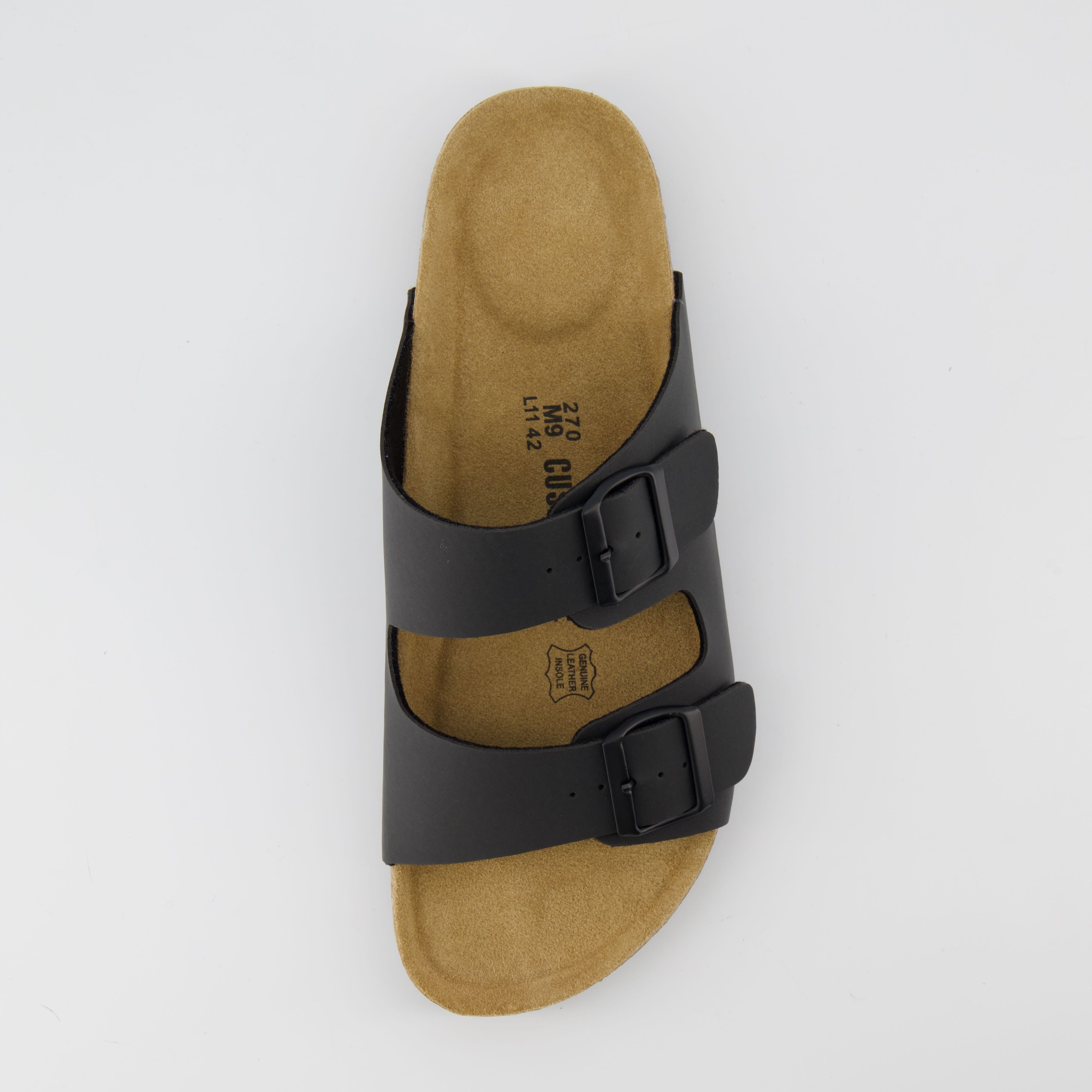 Lane Men's Cork Footbed Sandal Black