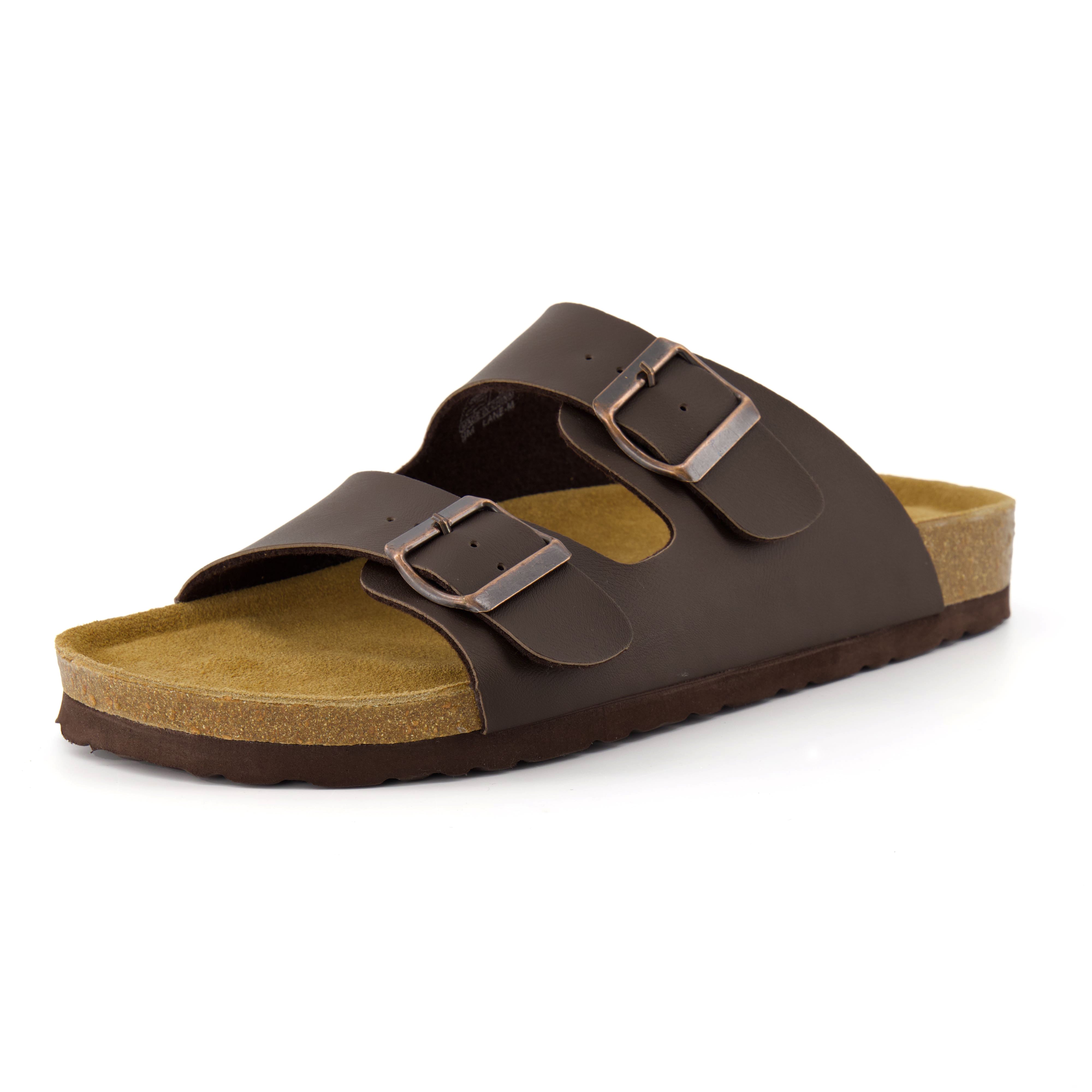 Lane Men's Cork Footbed Sandal Brown Nappa