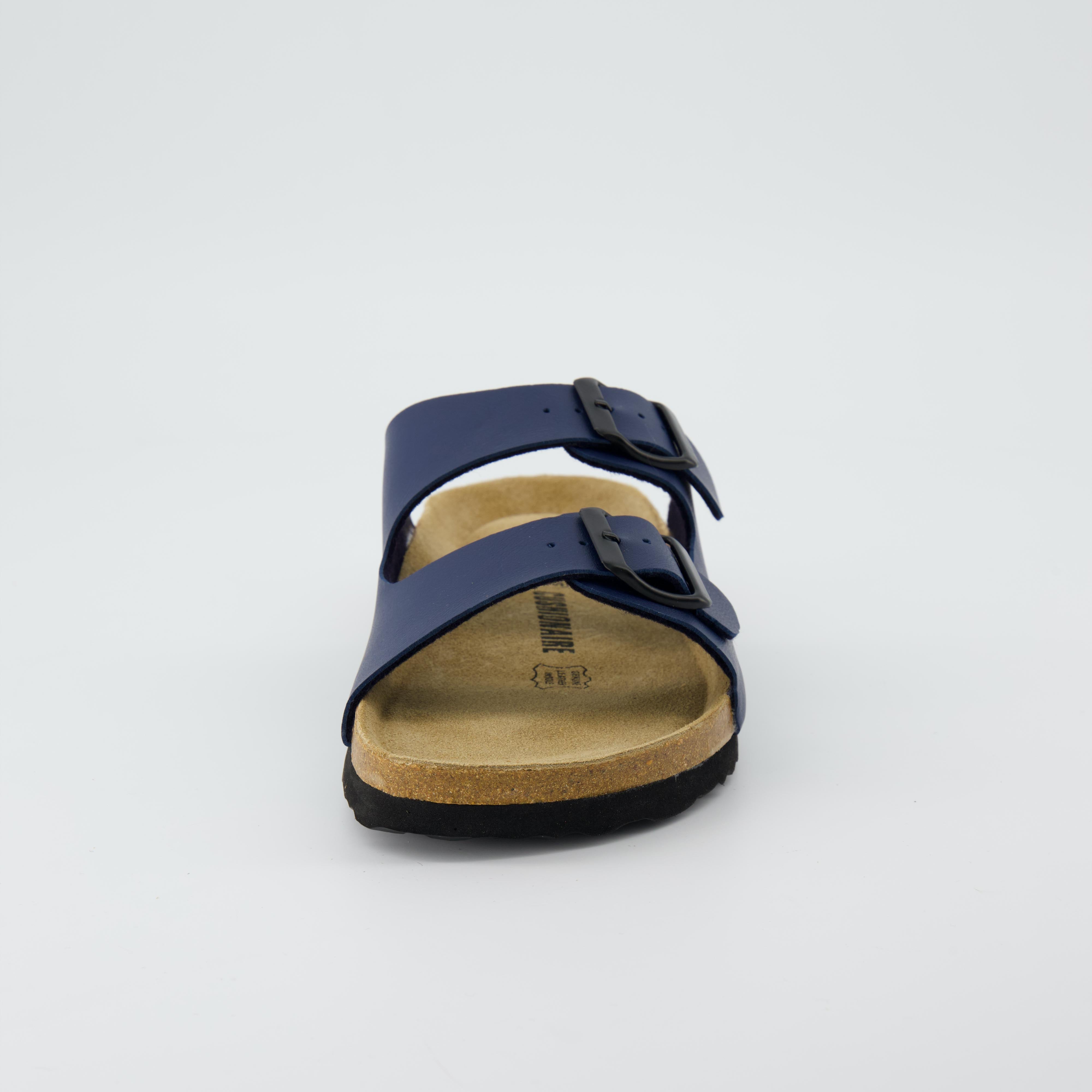 Lane Cork Footbed Sandal Navy Nappa