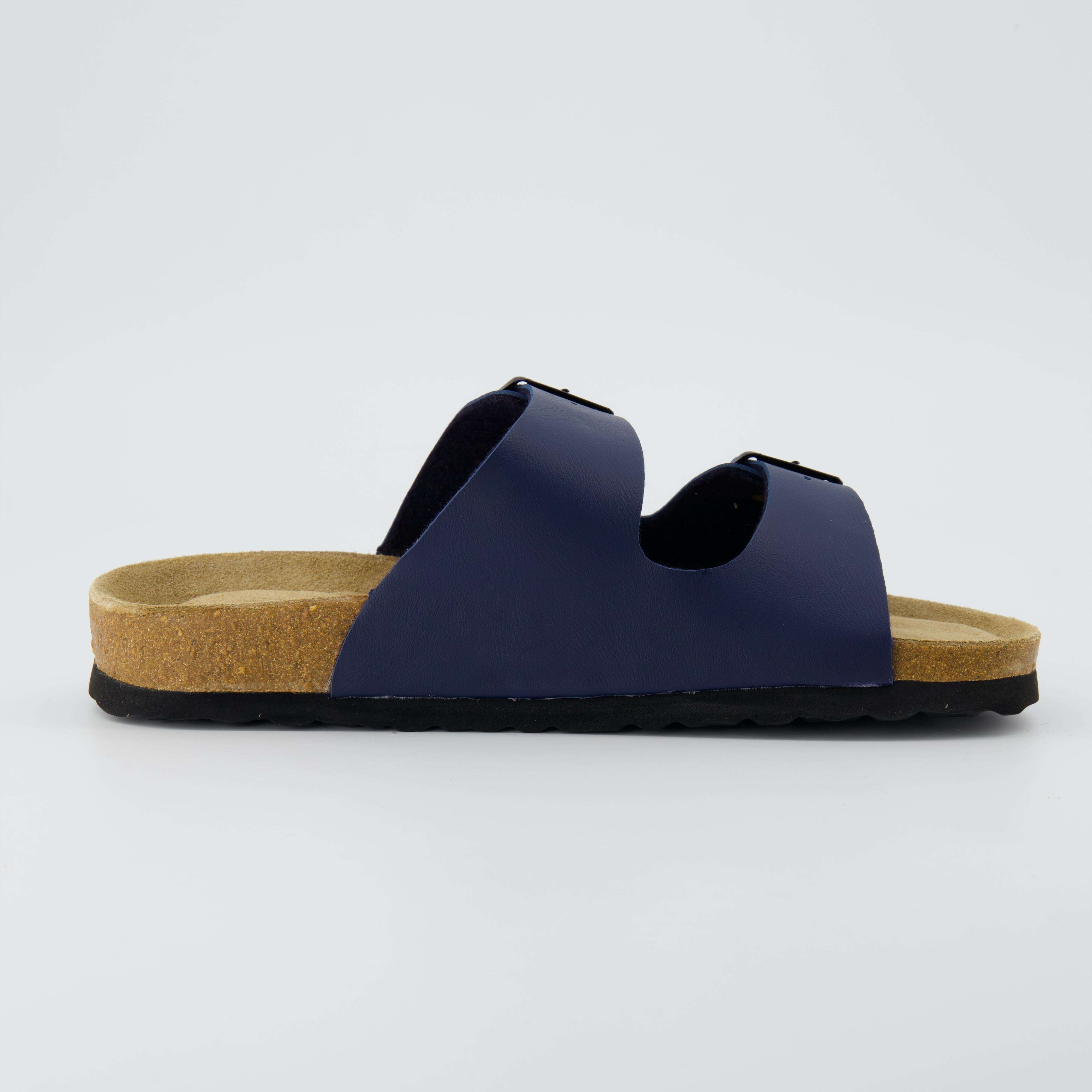 Lane Cork Footbed Sandal Navy Nappa