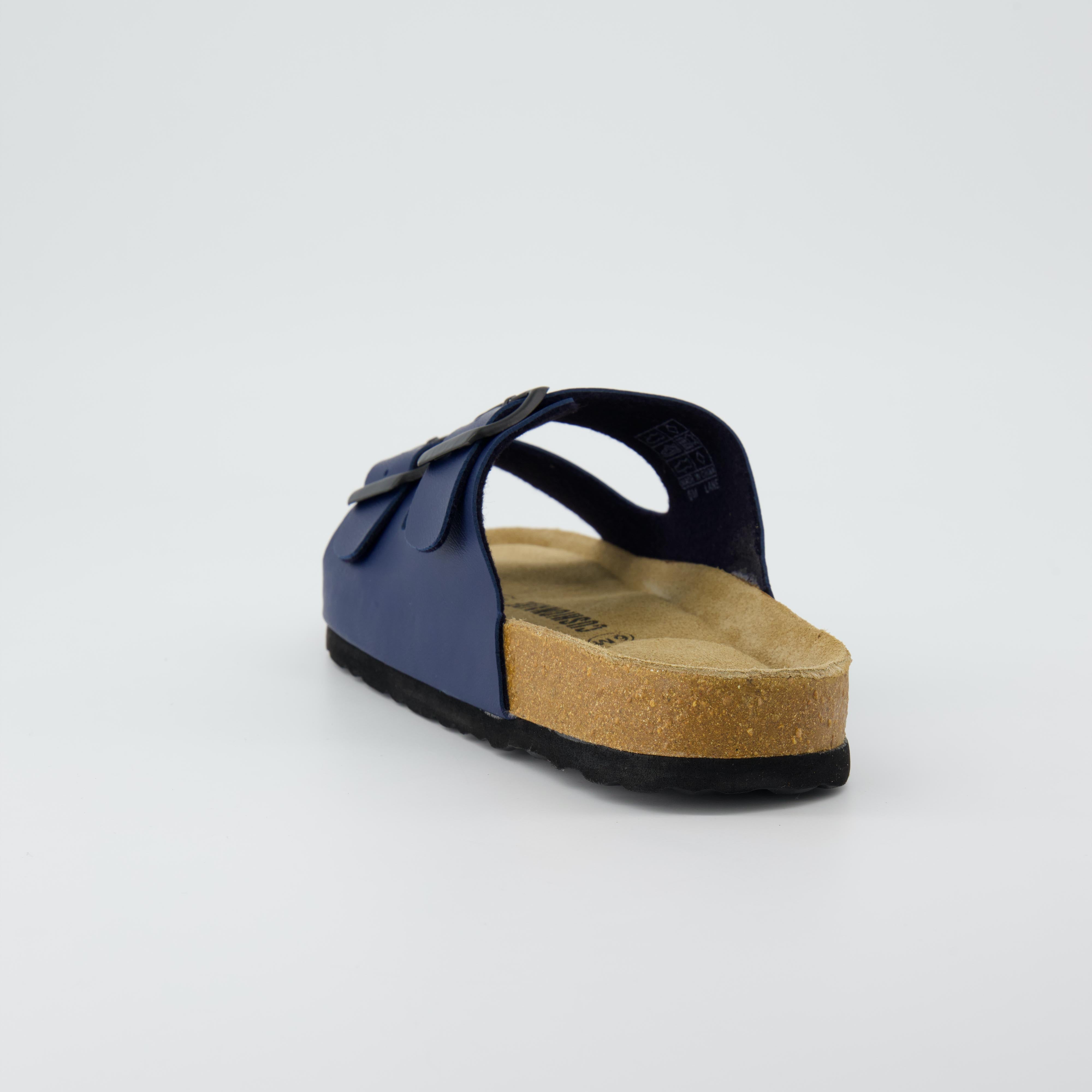 Lane Cork Footbed Sandal Navy Nappa