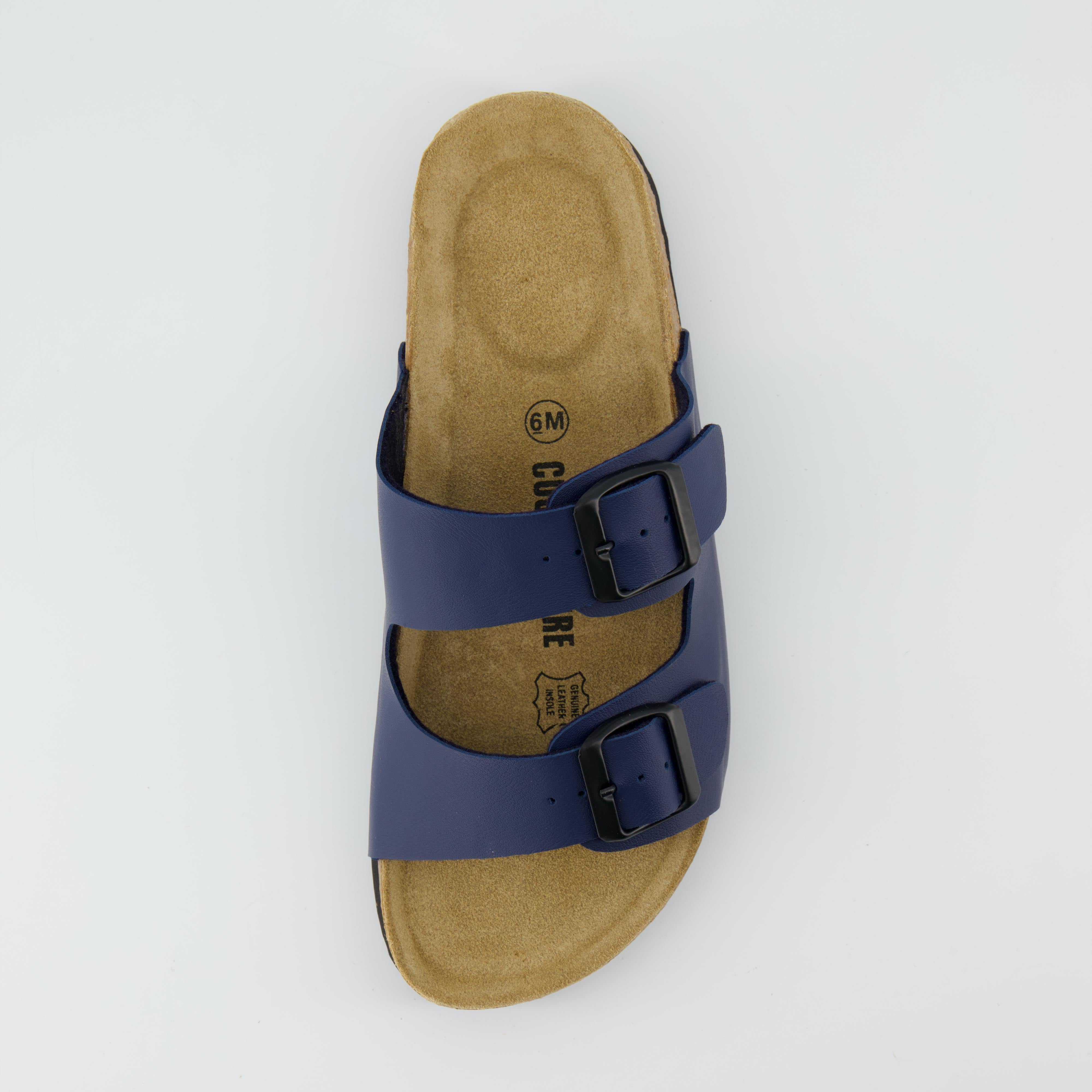 Lane Cork Footbed Sandal Navy Nappa