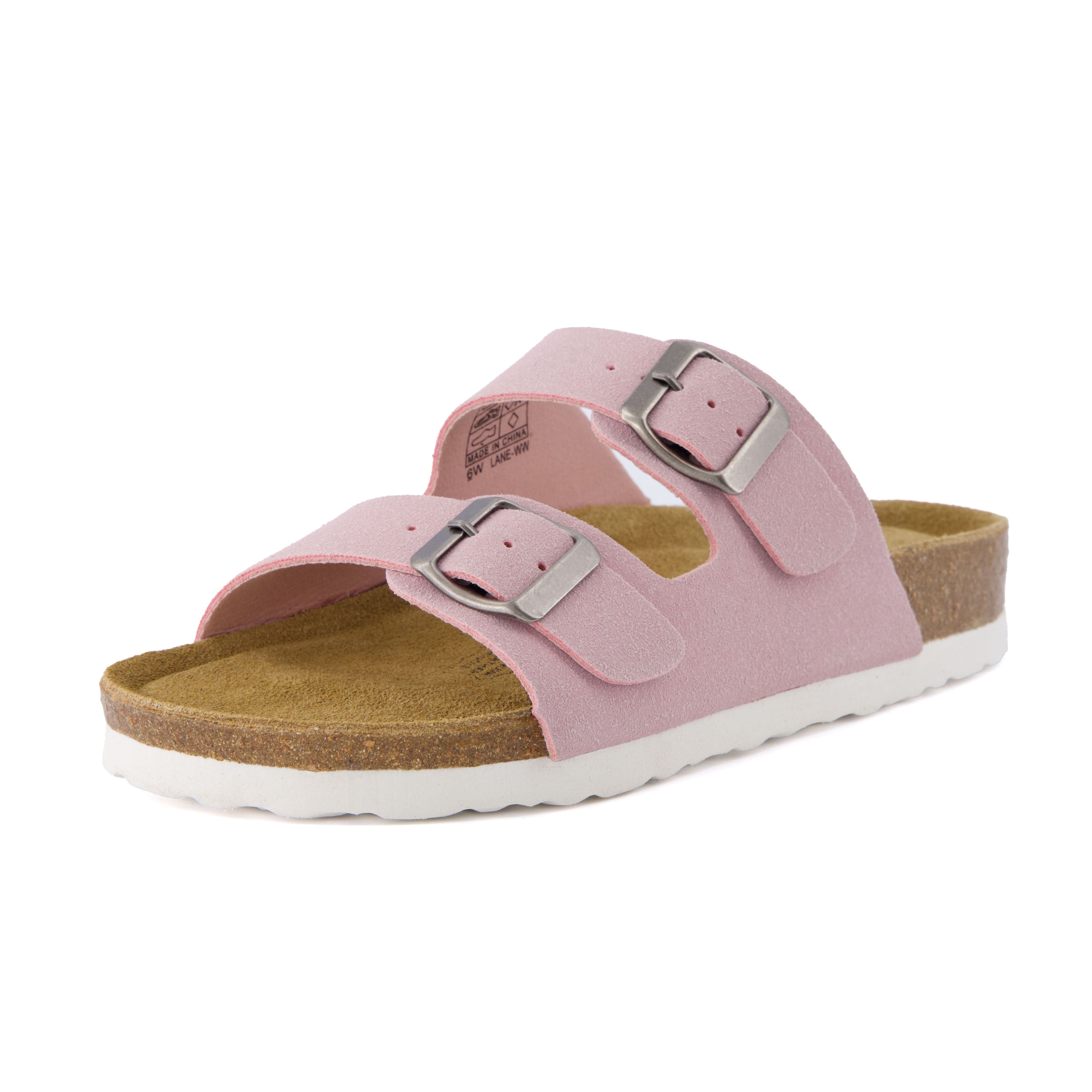 Lane Cork Footbed Sandal Suedes Pink Suede