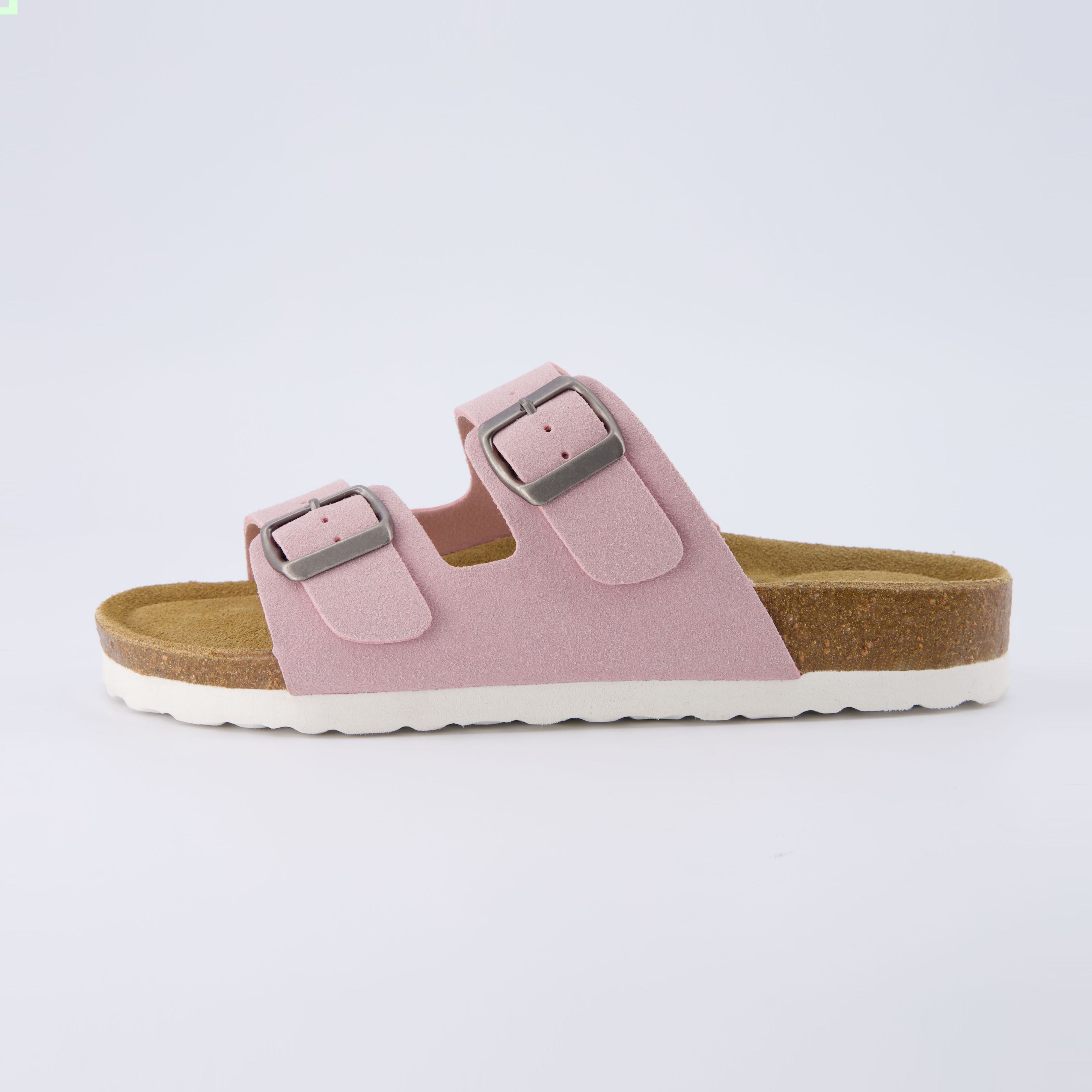 Lane Cork Footbed Sandal Suedes Pink Suede