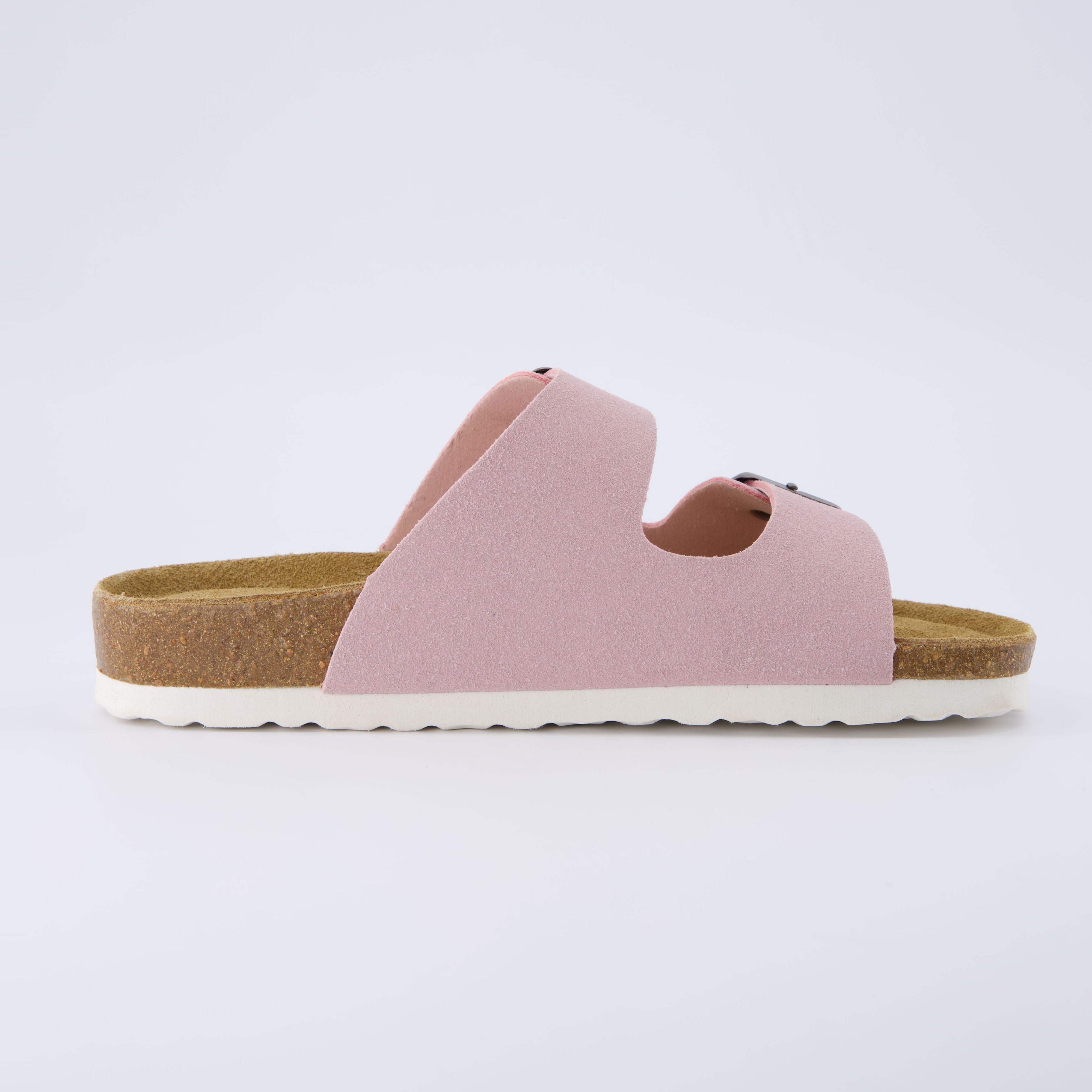 Lane Cork Footbed Sandal Suedes Pink Suede