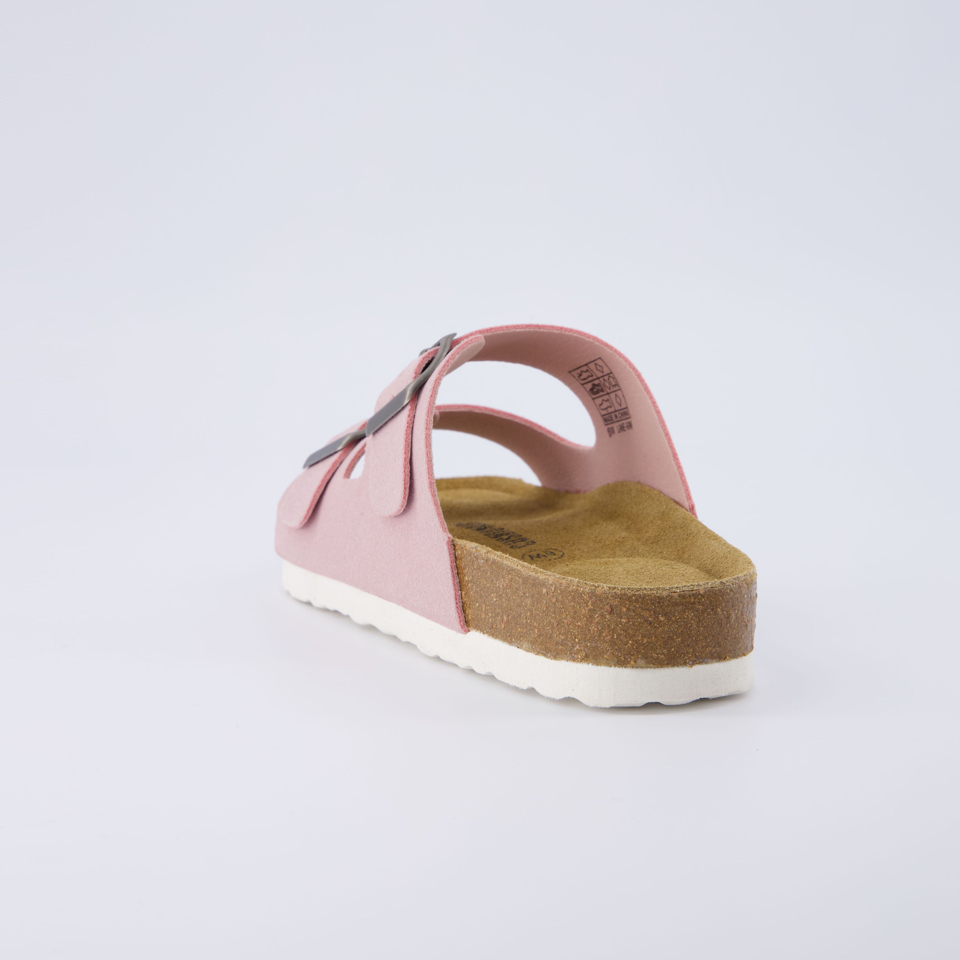 Lane Cork Footbed Sandal Suedes Pink Suede