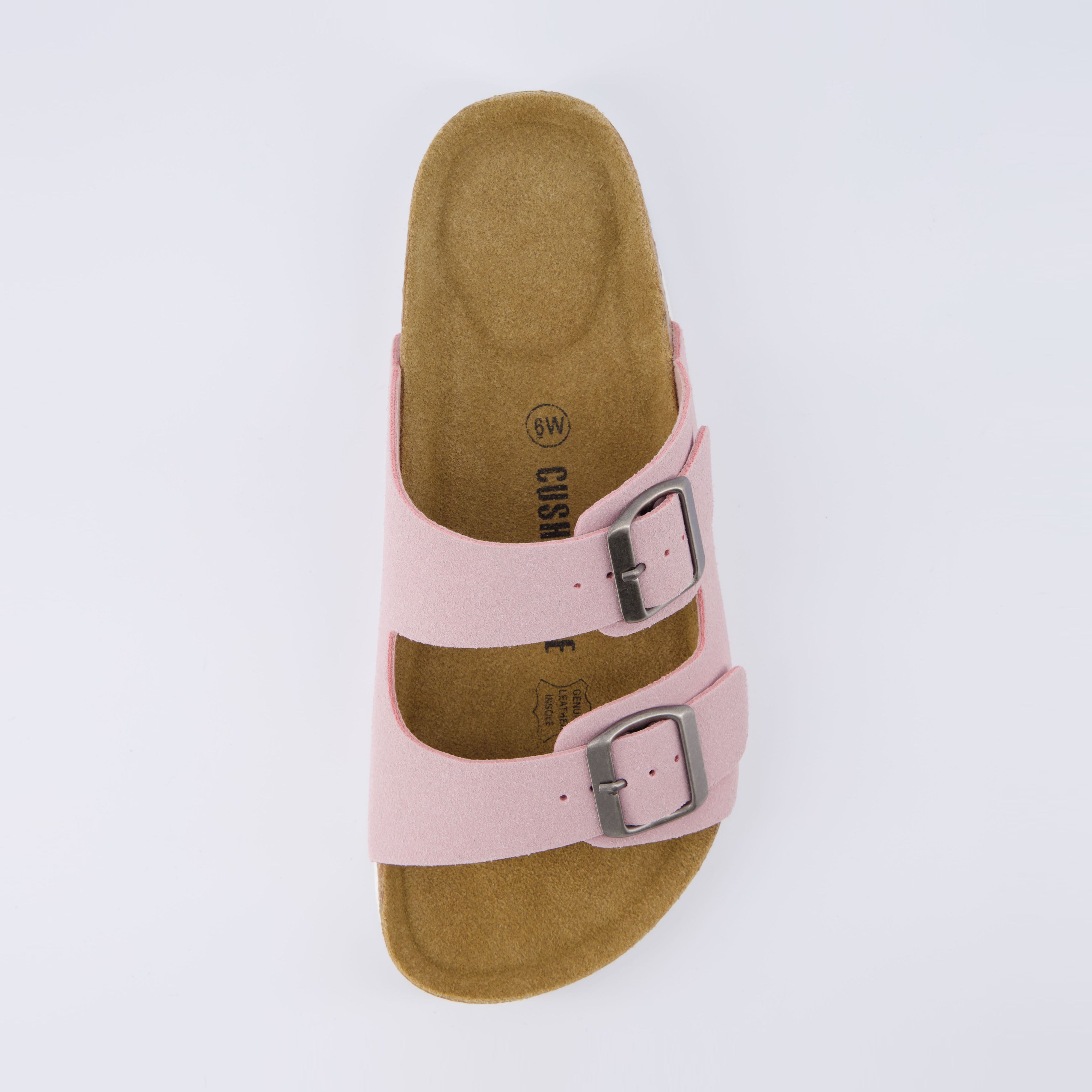Lane Cork Footbed Sandal Suedes Pink Suede