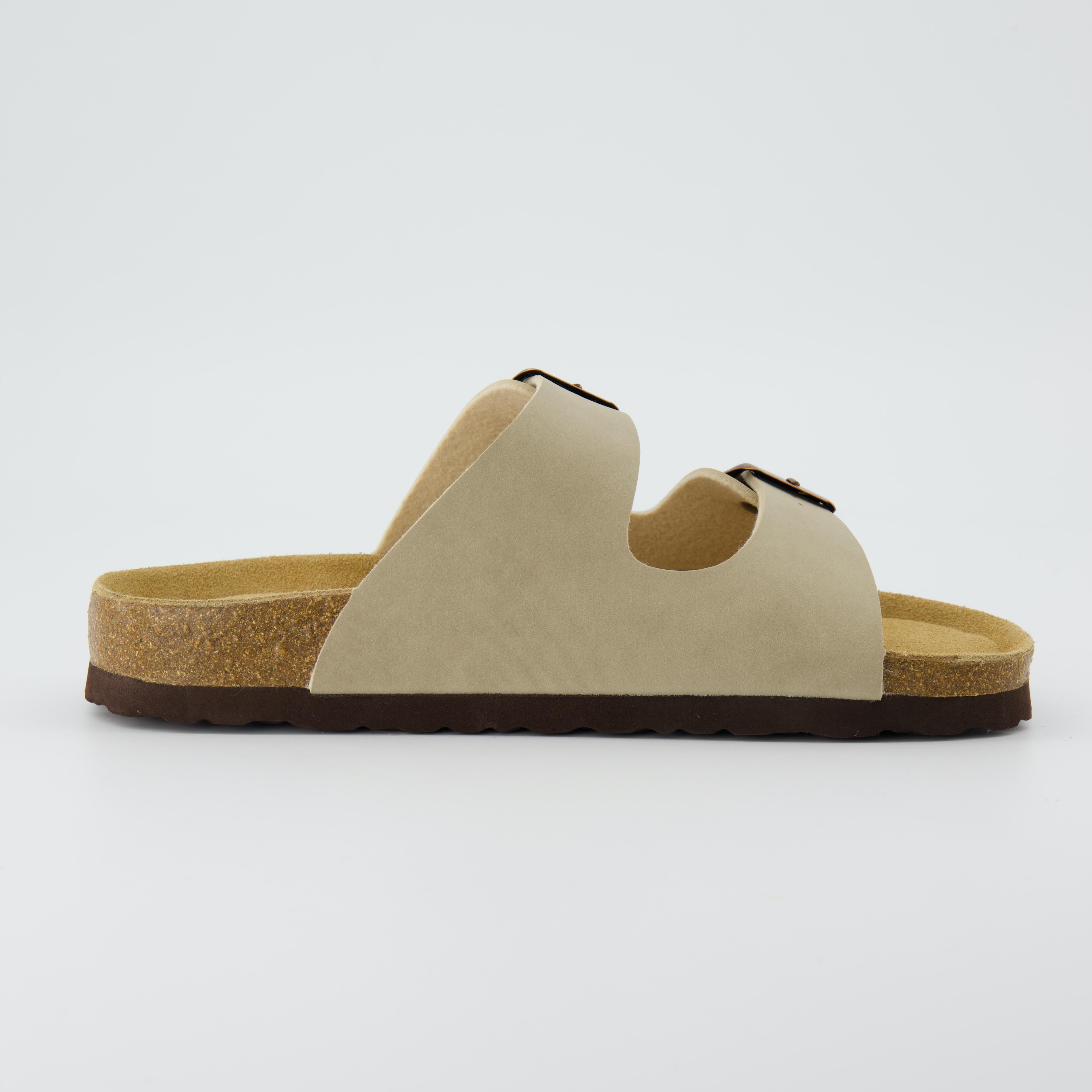 Lane Cork Footbed Sandal Stone