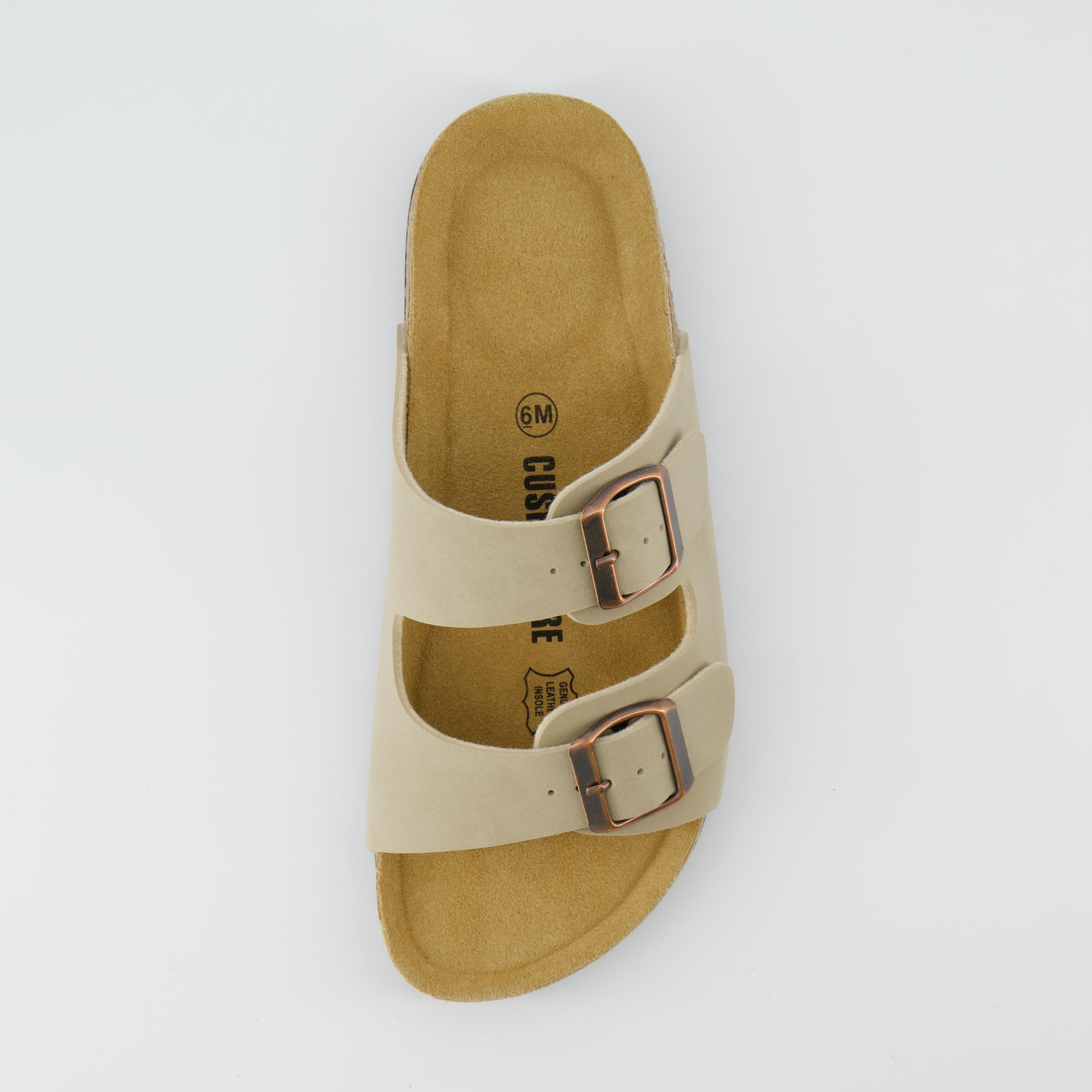 Lane Cork Footbed Sandal Stone