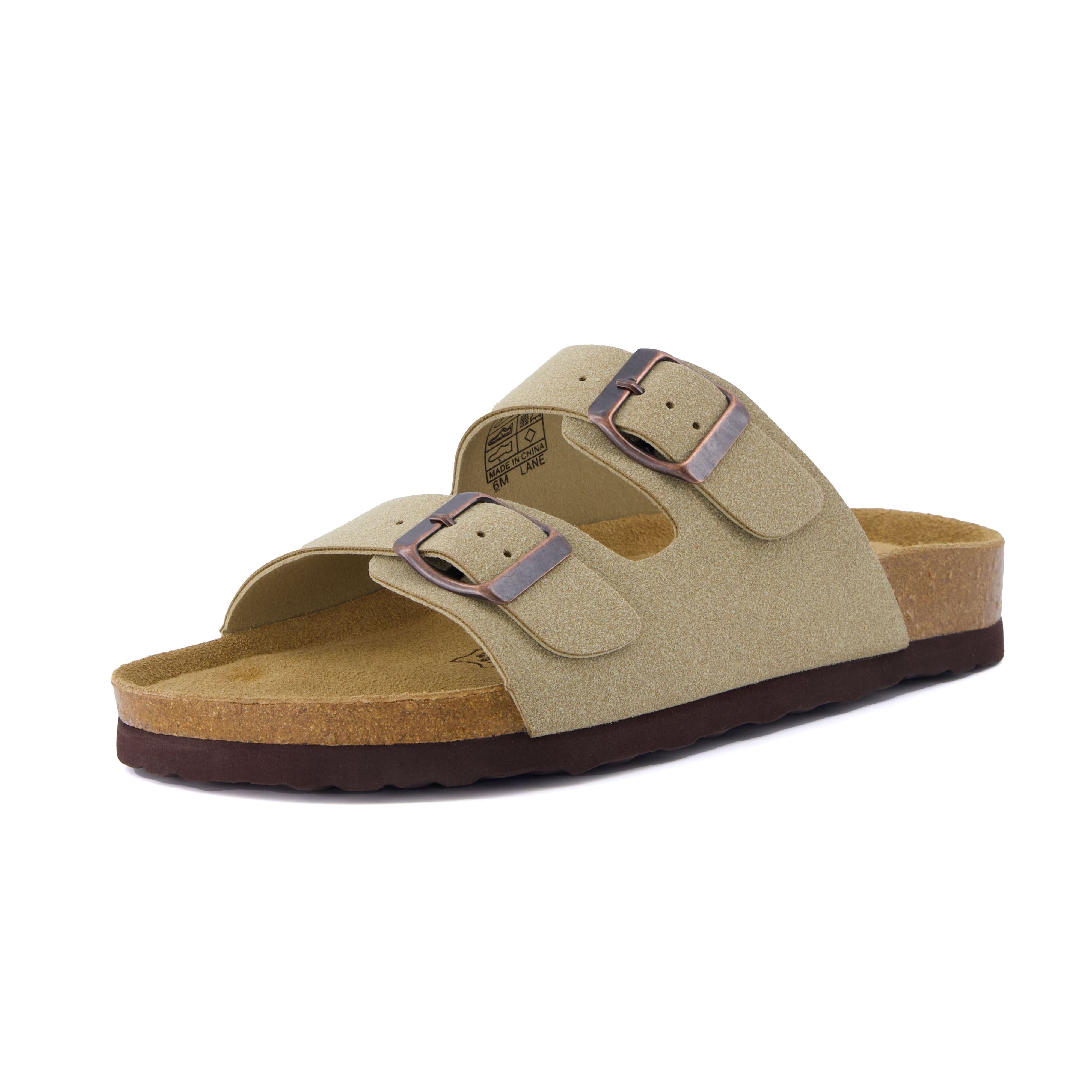 Lane Cork Footbed Sandal Suedes Taupe Suede