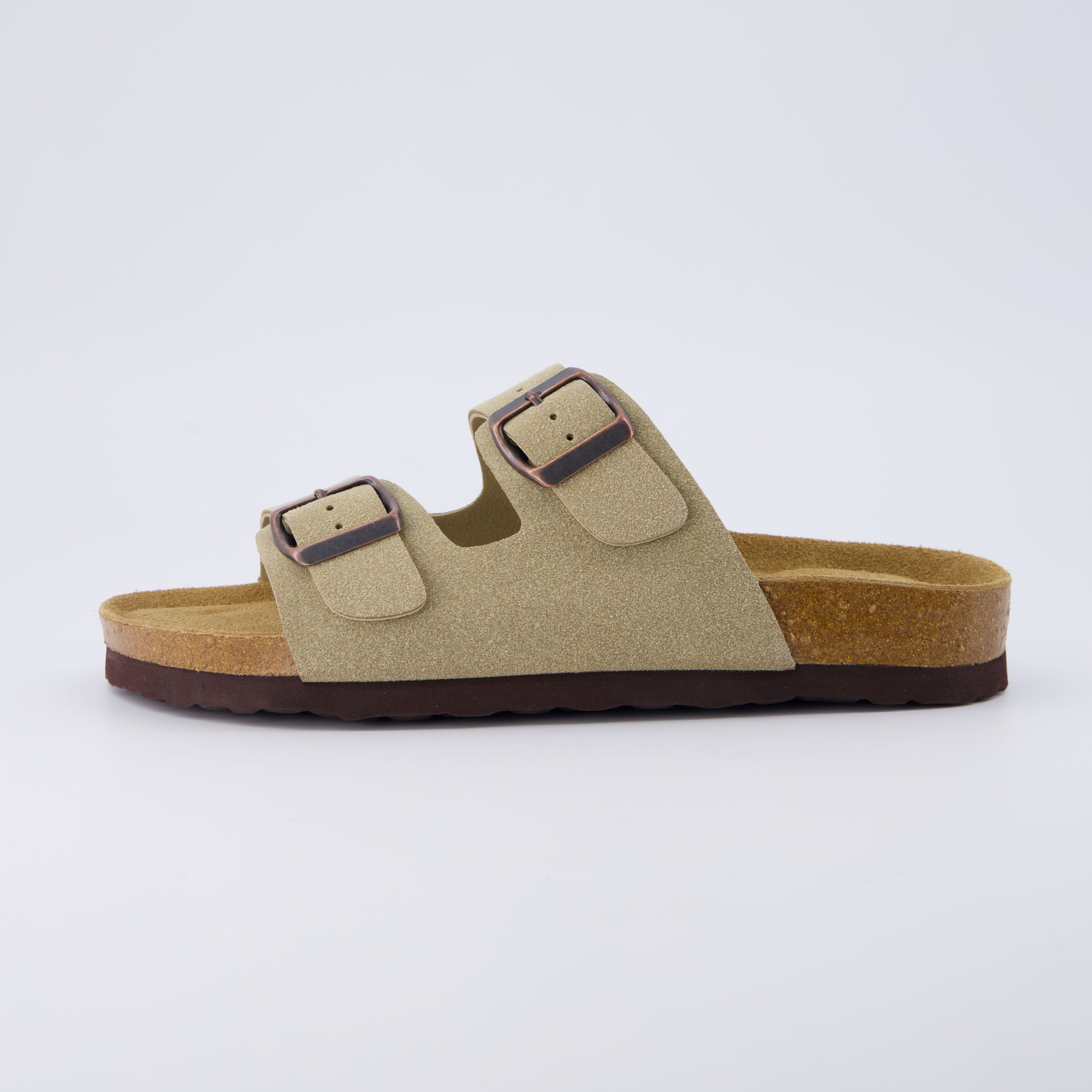 Lane Cork Footbed Sandal Suedes Taupe Suede