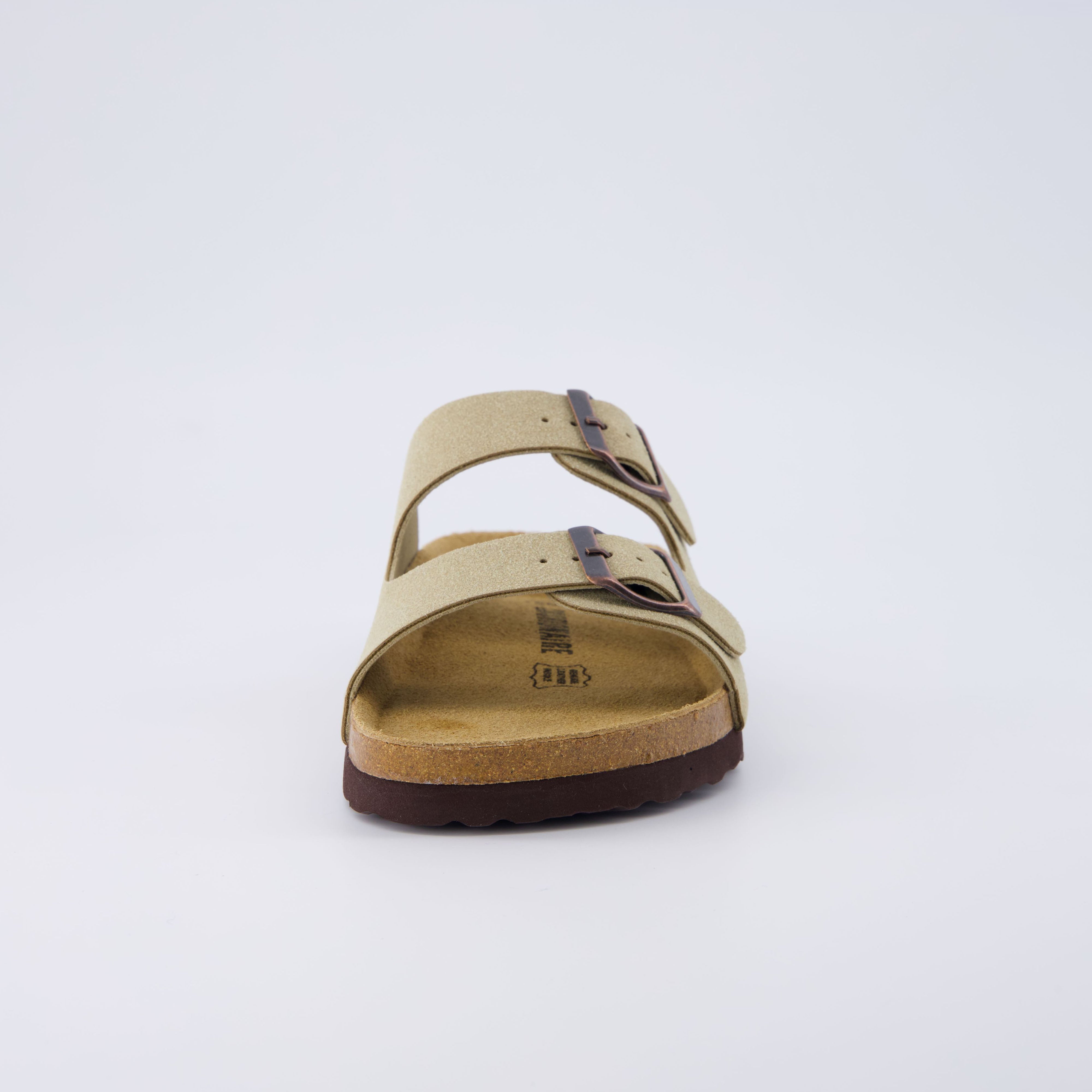 Lane Cork Footbed Sandal Suedes Taupe Suede